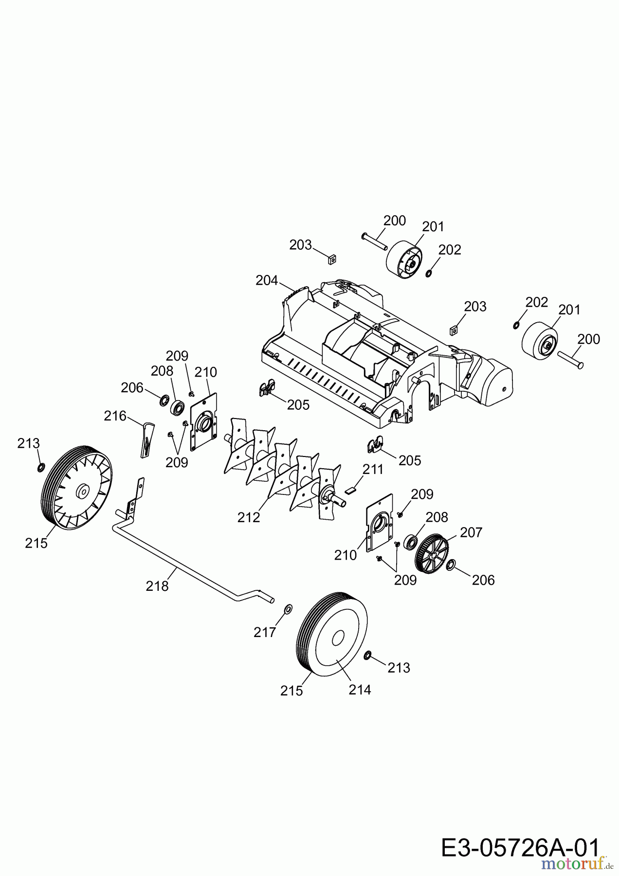  Wolf-Garten Elektrovertikutierer UV 29 EV 3618000  (2013) Messerwalze, Räder