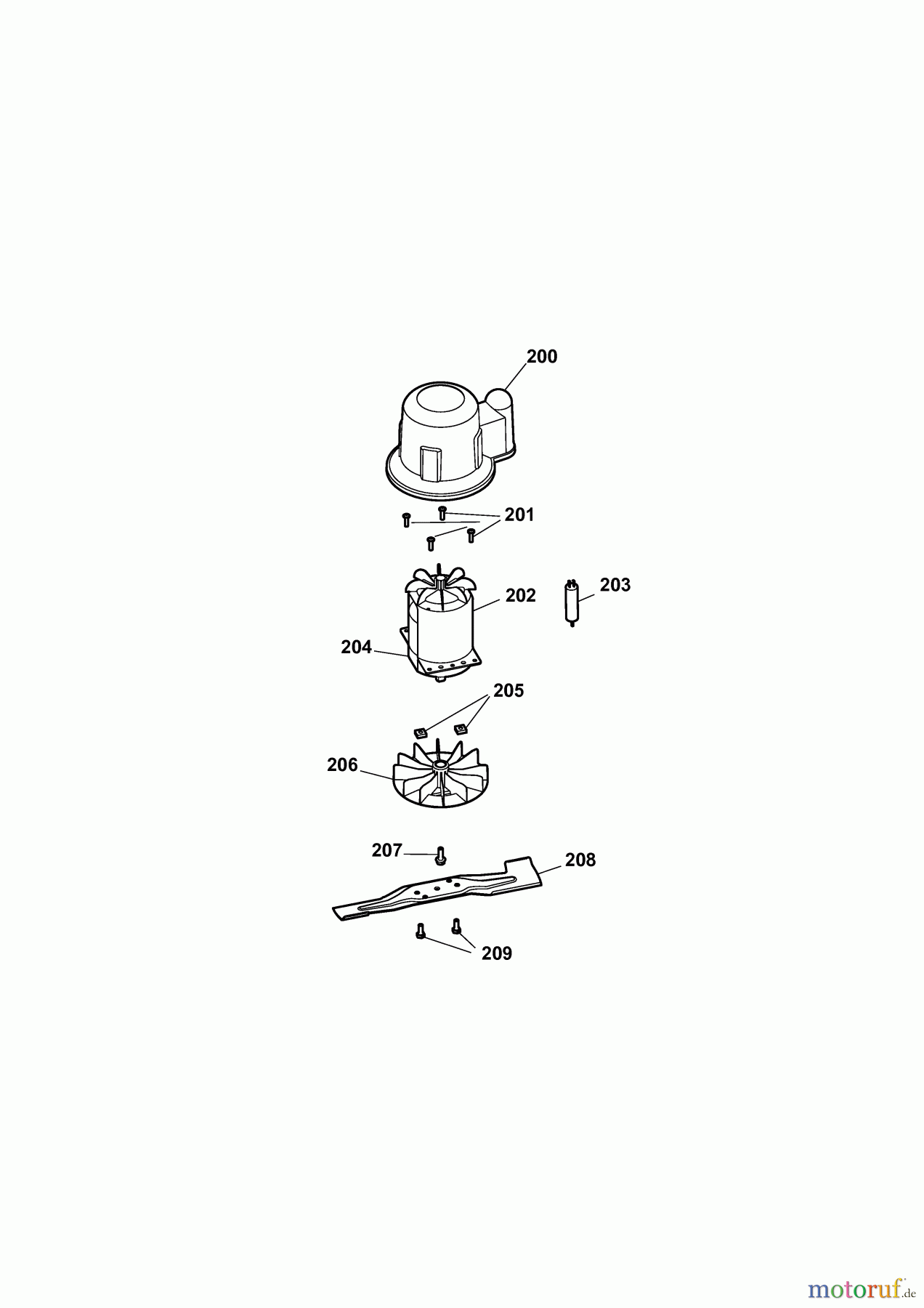  Wolf-Garten Elektromäher Power Edition 40 E-1 4980000 Serie E  (2010) Messer, Messeraufnahme, Motor
