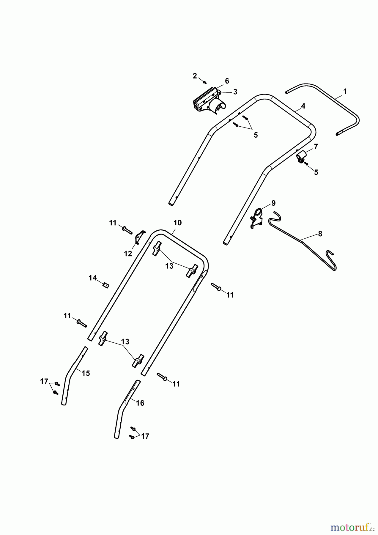 Wolf-Garten Elektromäher Esprit 40 E 4020680 Serie J (2010) Holm