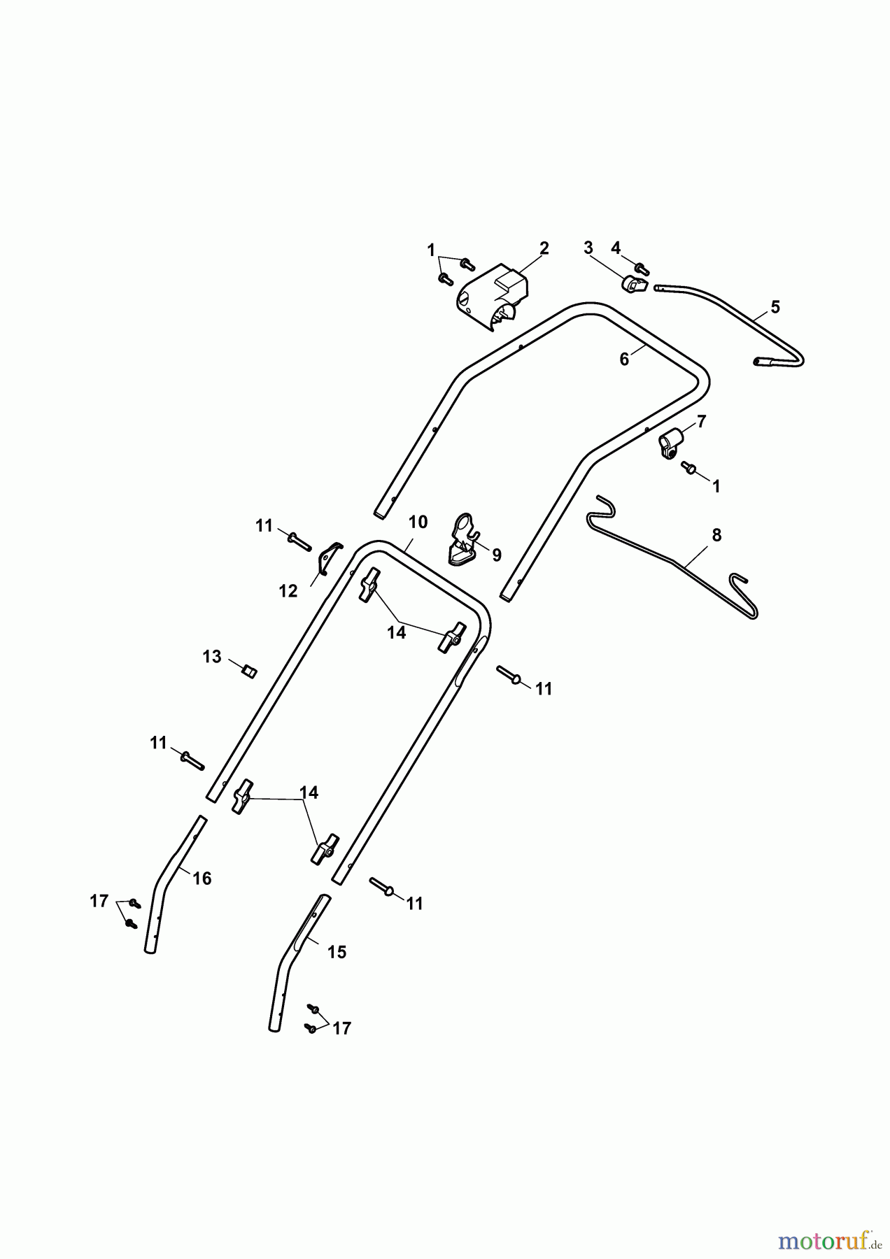 Wolf-Garten Elektromäher Esprit 46 E 4620680 Serie G (2010) Holm