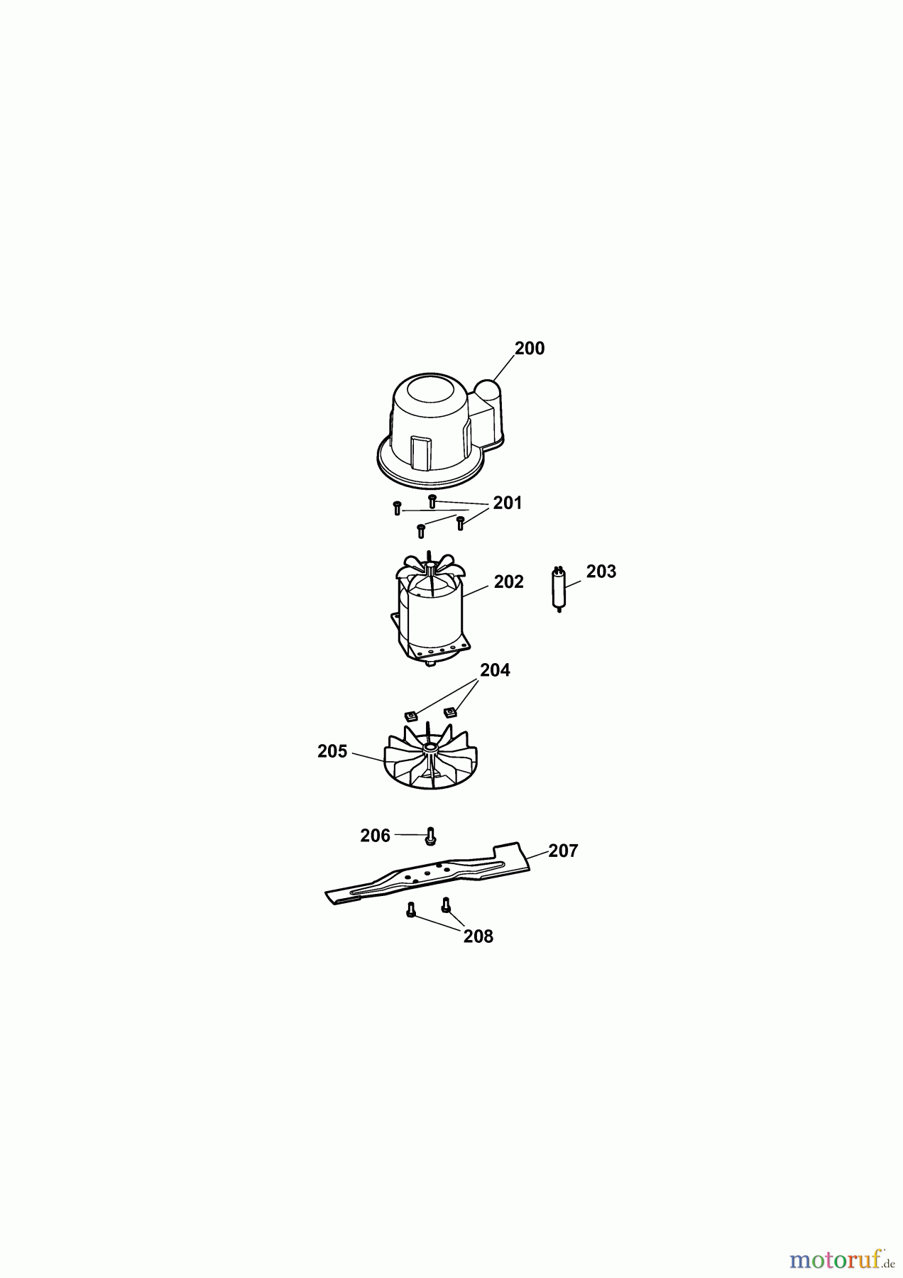  Wolf-Garten Elektromäher Power Edition 40 E-1 4980003 Serie F  (2010) Messer, Messeraufnahme, Motor