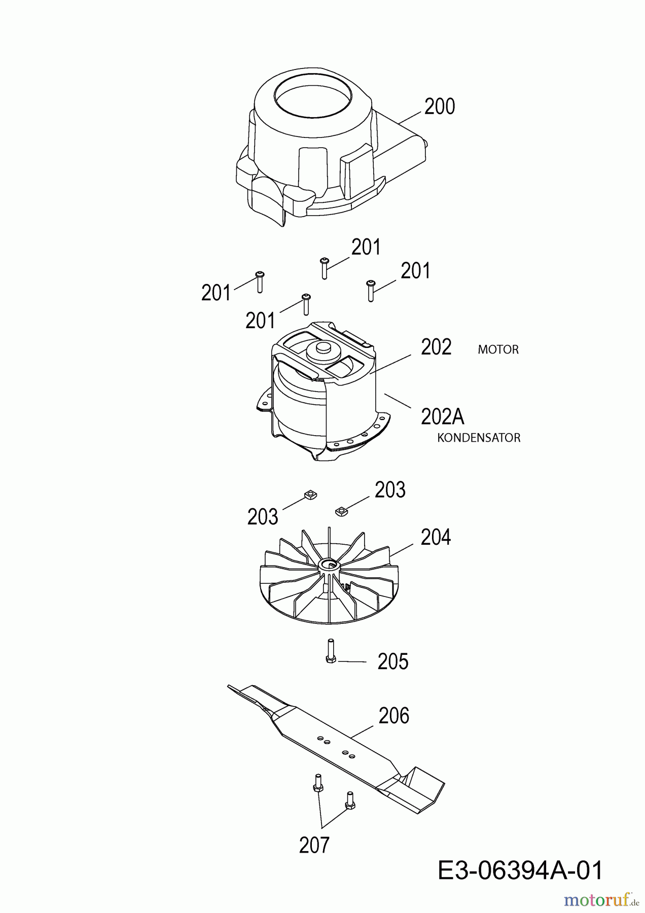  Wolf-Garten Elektromäher 2.32 E-1 4905000  (2011) Messer, Motor