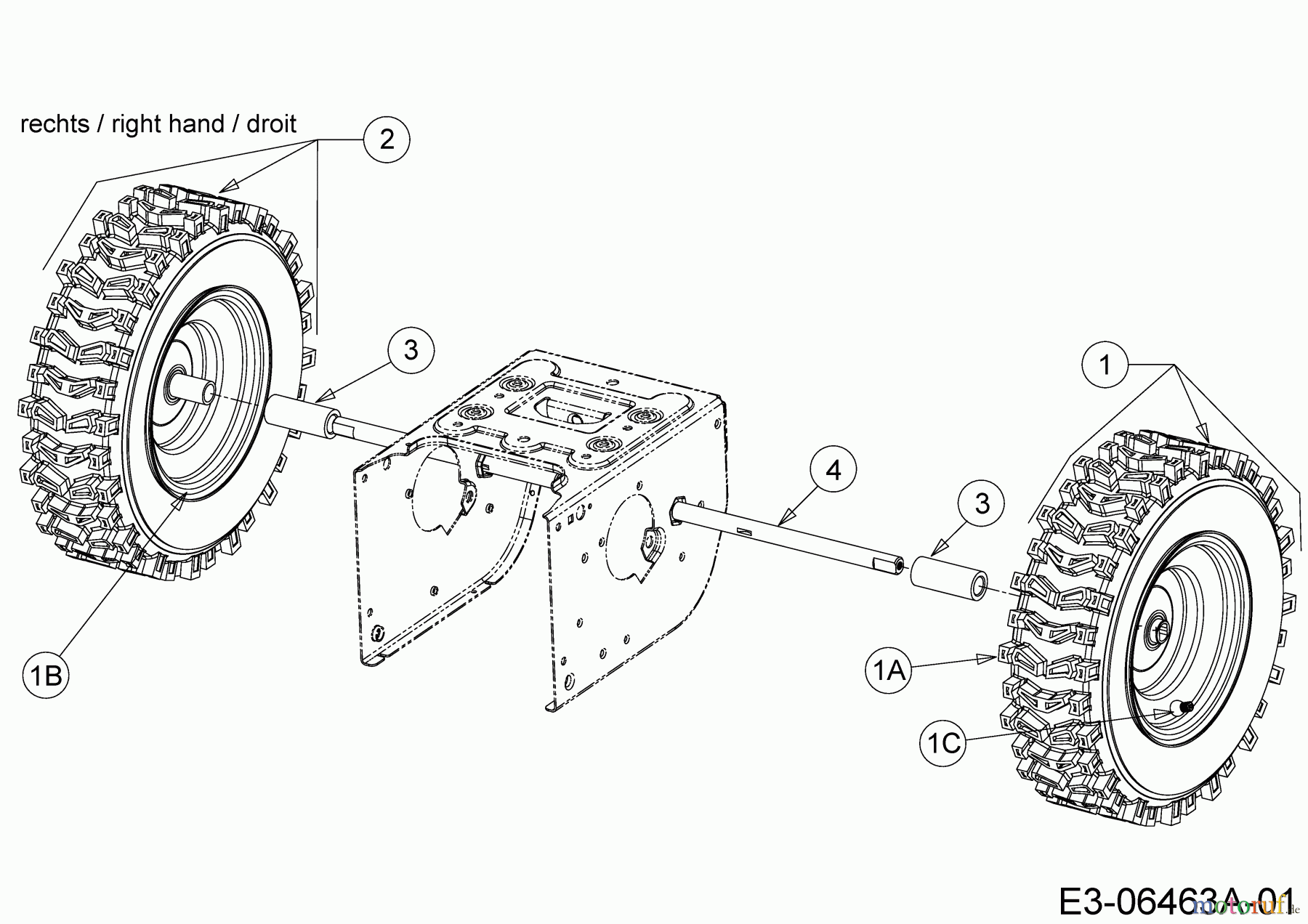  WOLF-Garten Expert Schneefräsen Expert 6690 HD 31AY55SX650  (2014) Räder