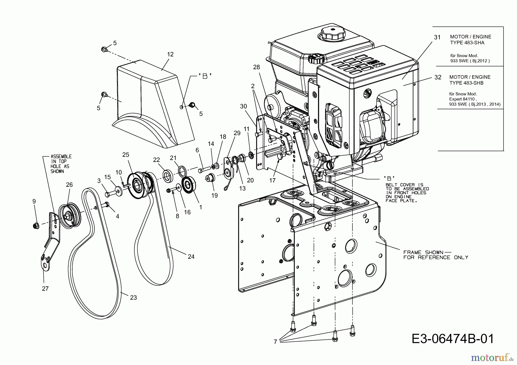  Wolf-Garten Schneefräsen Expert 84110 31AY95SV650  (2013) Keilriementrieb