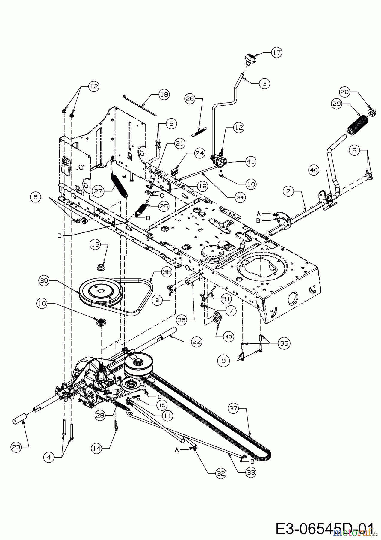  Wolf-Garten Rasentraktoren Select 96.130 T 13HH76RF650  (2014) Fahrantrieb