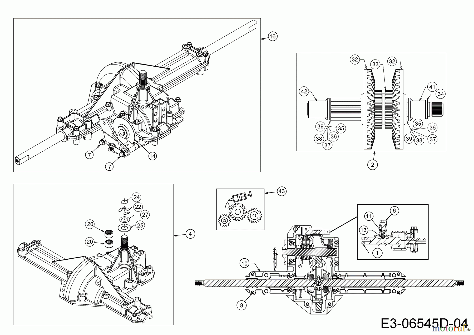  Wolf-Garten Rasentraktoren S 96.130 T 13HH76WF650  (2015) Getriebe 618-04566A