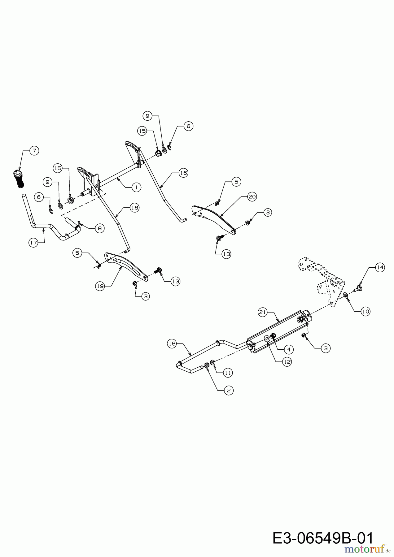  Wolf-Garten Rasentraktoren Blue Power 105.200 H 13RT71RN650  (2012) Mähwerksaushebung