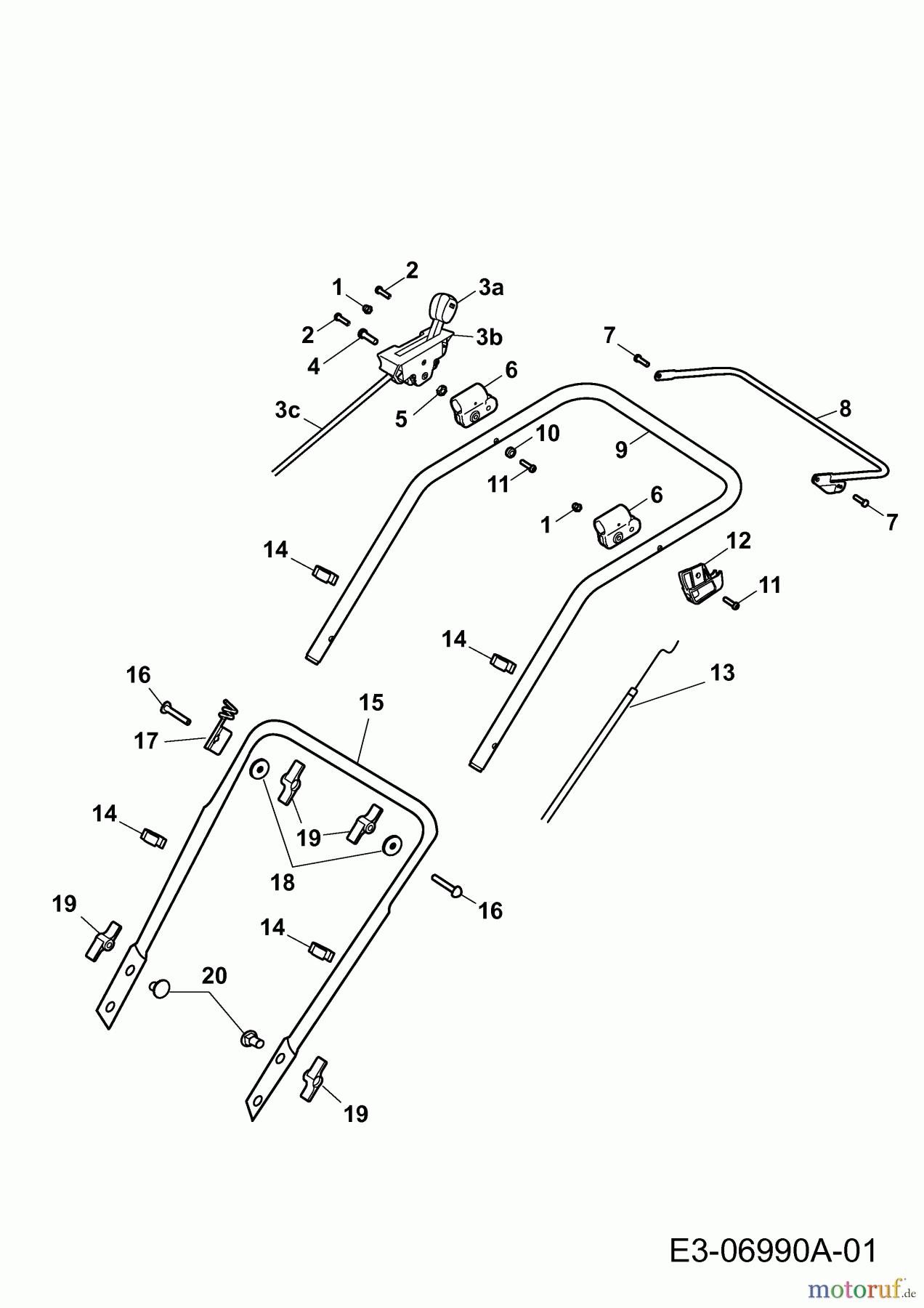  Wolf-Garten Motormäher Power Edition 48 QR 4233000  (2011) Holm