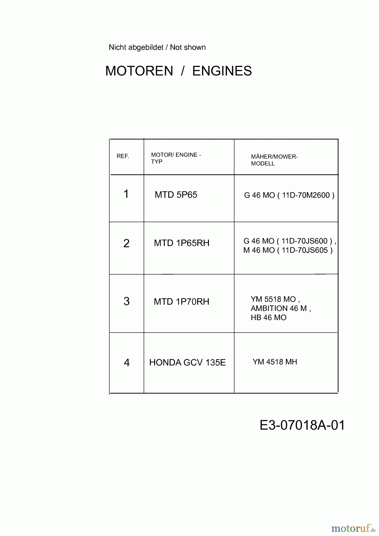 Wolf-Garten Motormäher Ambition 46 M 11A-70JT650 (2011) Motor