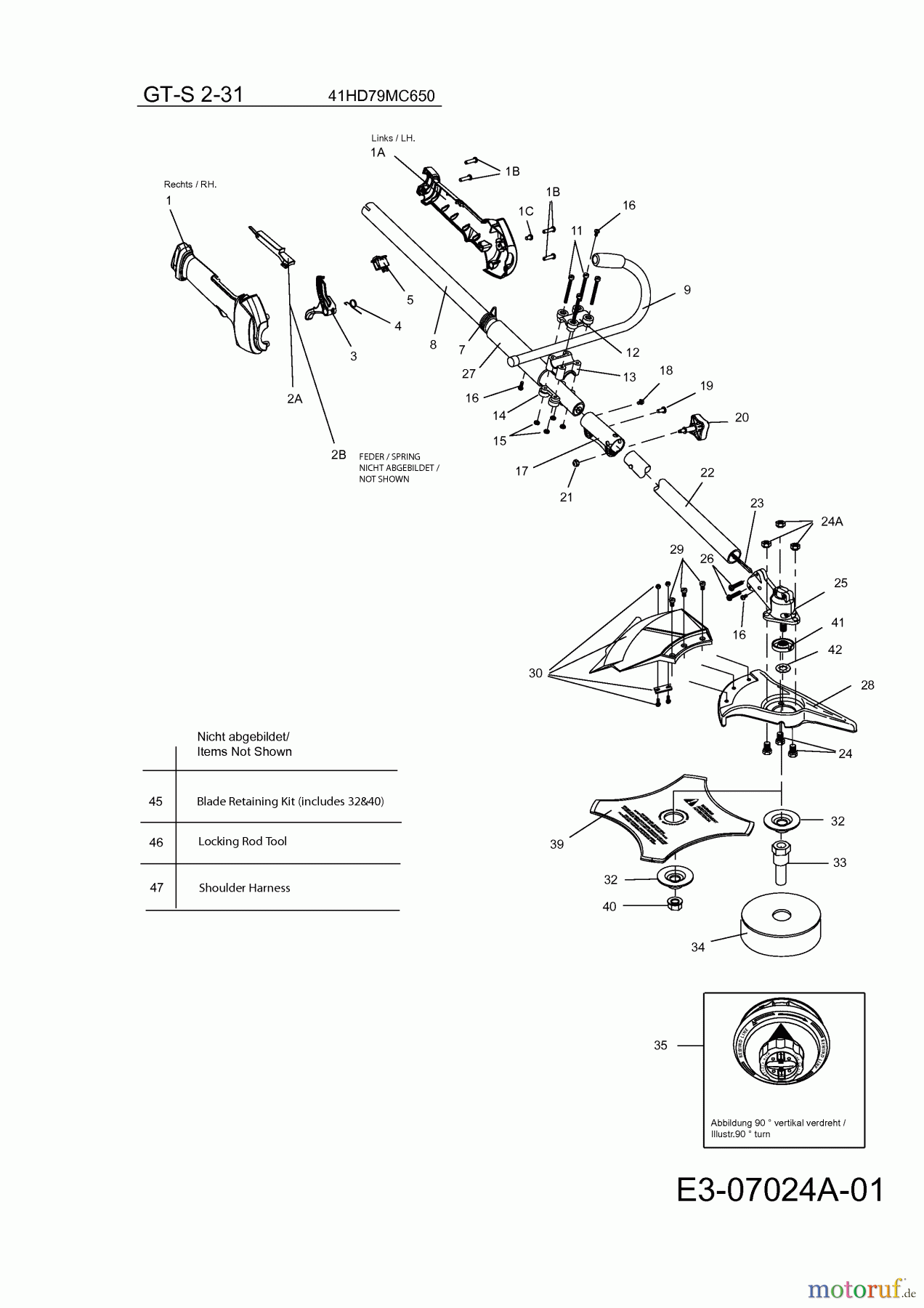 Wolf-Garten Motorsensen GT-S 2-31 41HD79MC650  (2012) Grundgerät