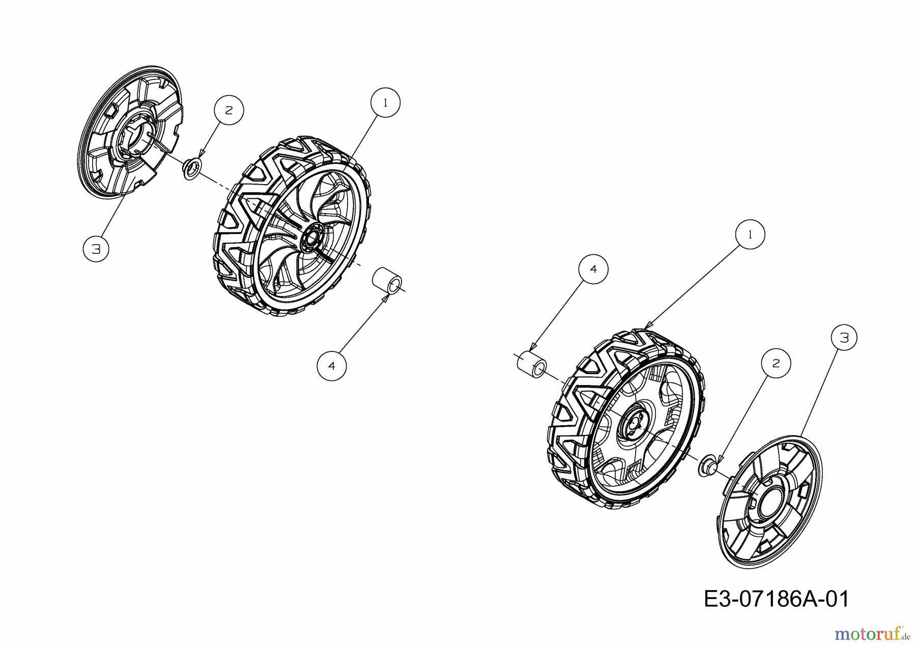  Wolf-Garten Schneefräsen Select SF 53 31A-2M1E650  (2013) Räder