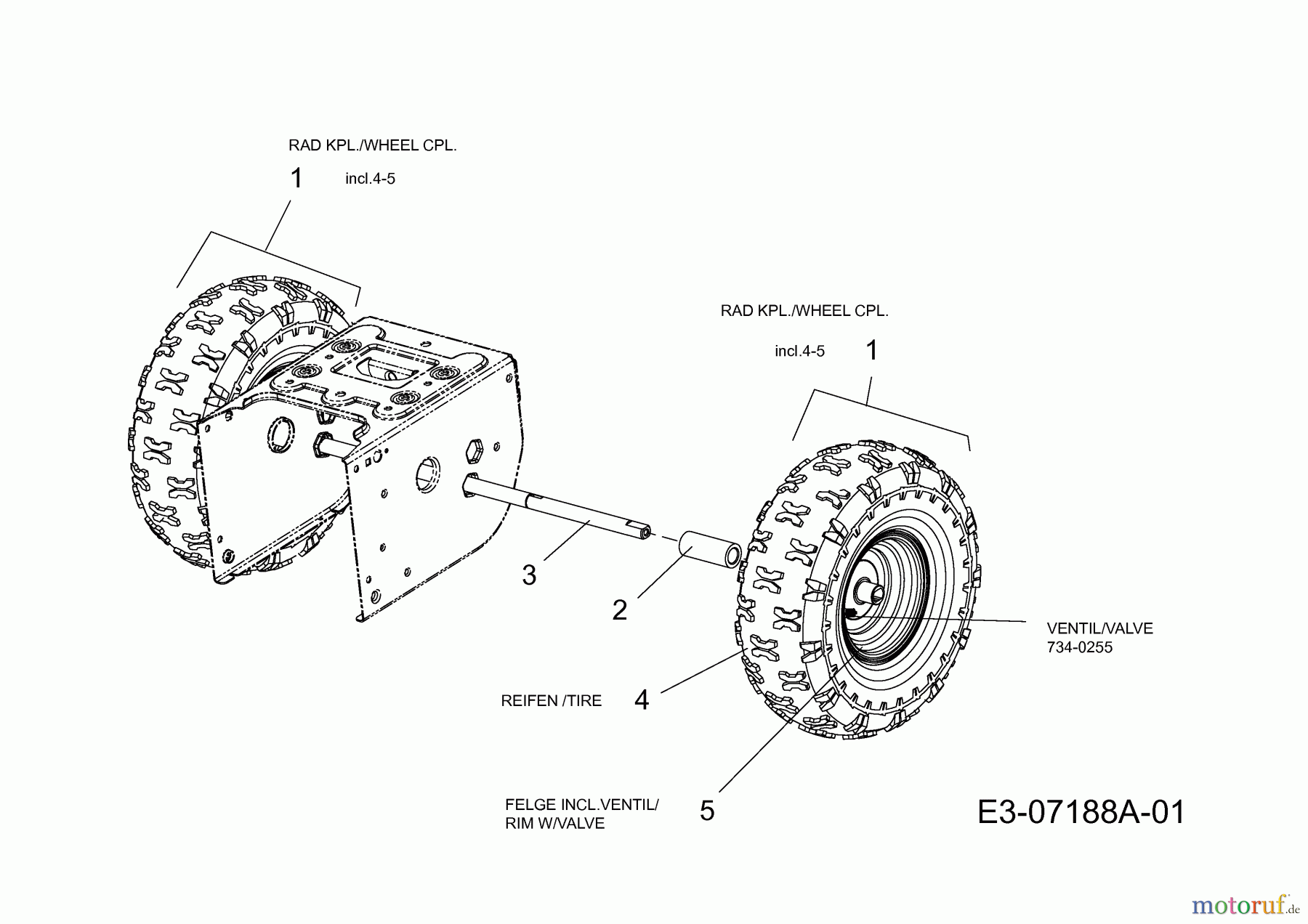  Wolf-Garten Schneefräsen Select SF 61 E 31AW63F2650  (2014) Räder