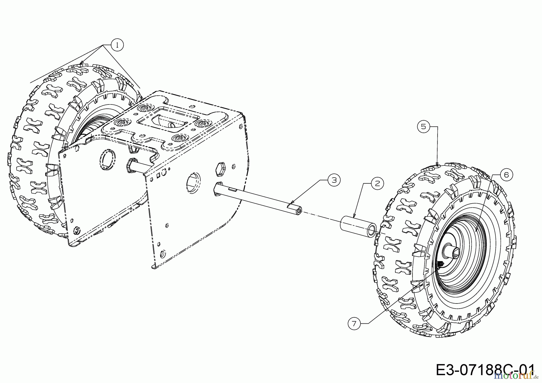  Wolf-Garten Schneefräsen SF 61 E 31AW63F2650  (2017) Räder 15x5x6