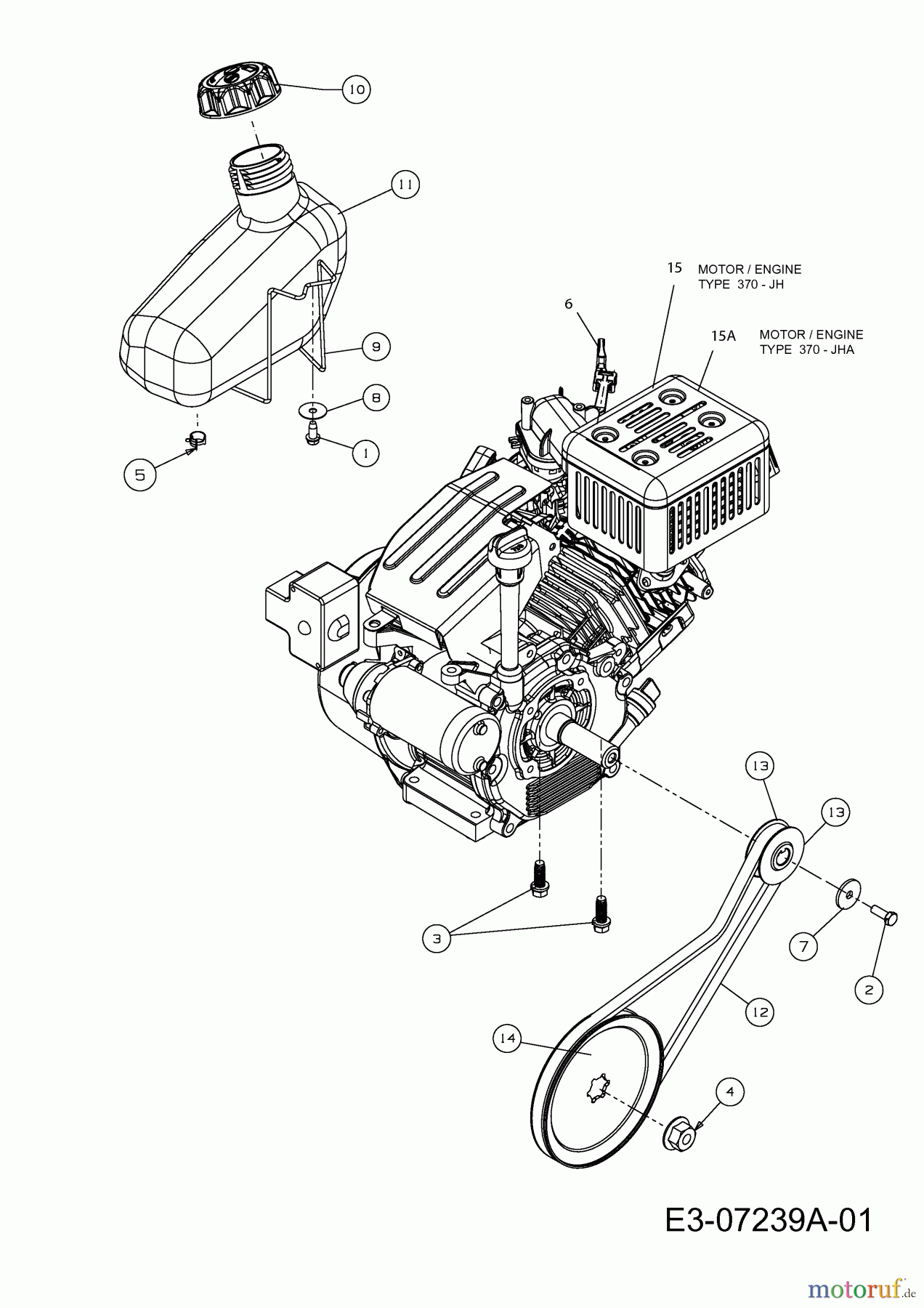  WOLF-Garten Expert Schneefräsen Expert 5370 31AR2T6D650  (2013) Keilriemen, Motor, Tank