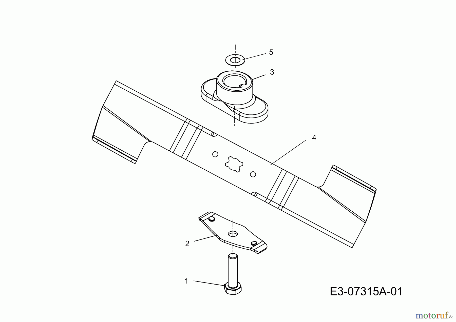  WOLF-Garten Expert Motormäher Expert 42 B 11A-H65E650  (2013) Messer, Messeraufnahme