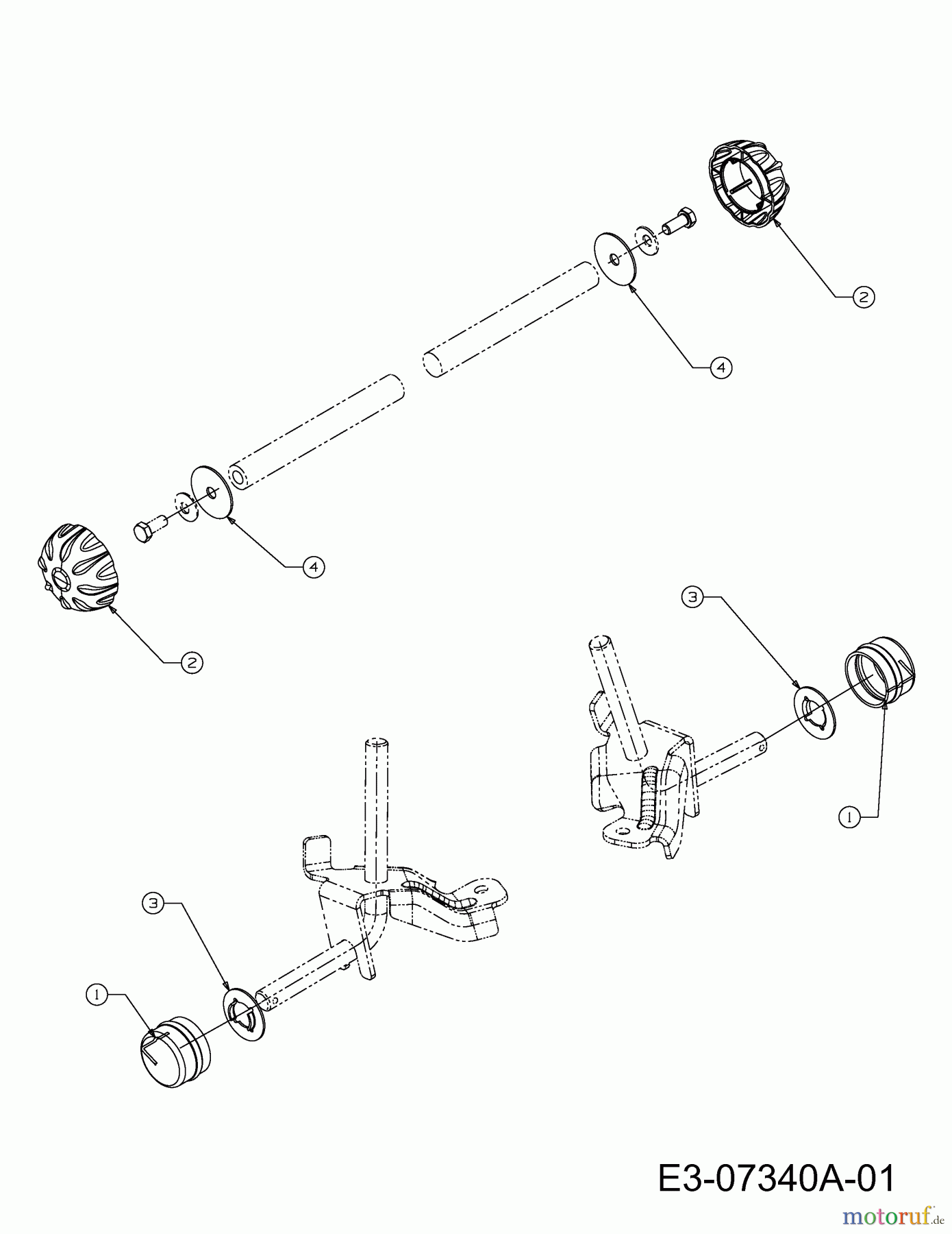  WOLF-Garten Expert Rasentraktoren Expert 107.175 A 13BD90WG650  (2014) Radkappen