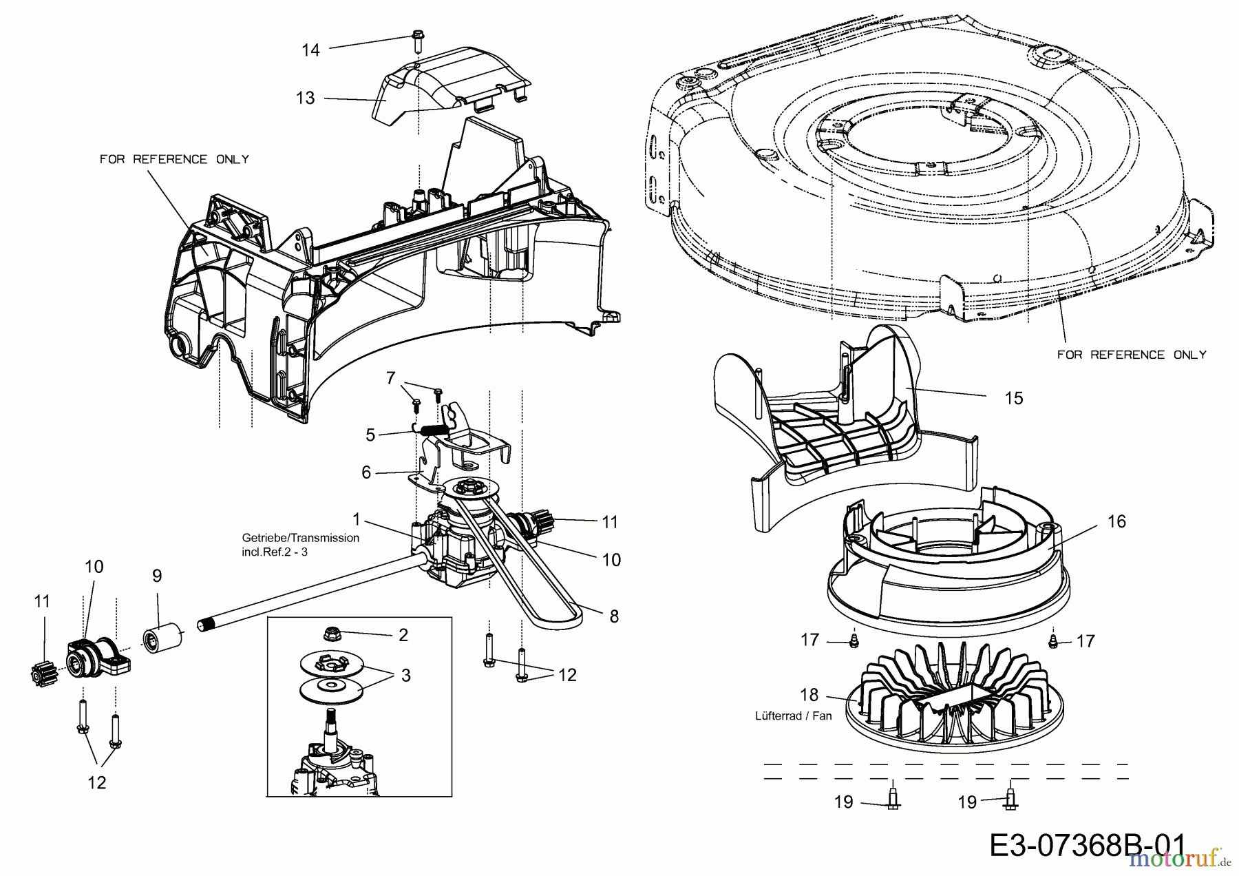  WOLF-Garten Expert Motormäher mit Antrieb Expert 46 BAES 12AEK18Z650  (2014) Getriebe