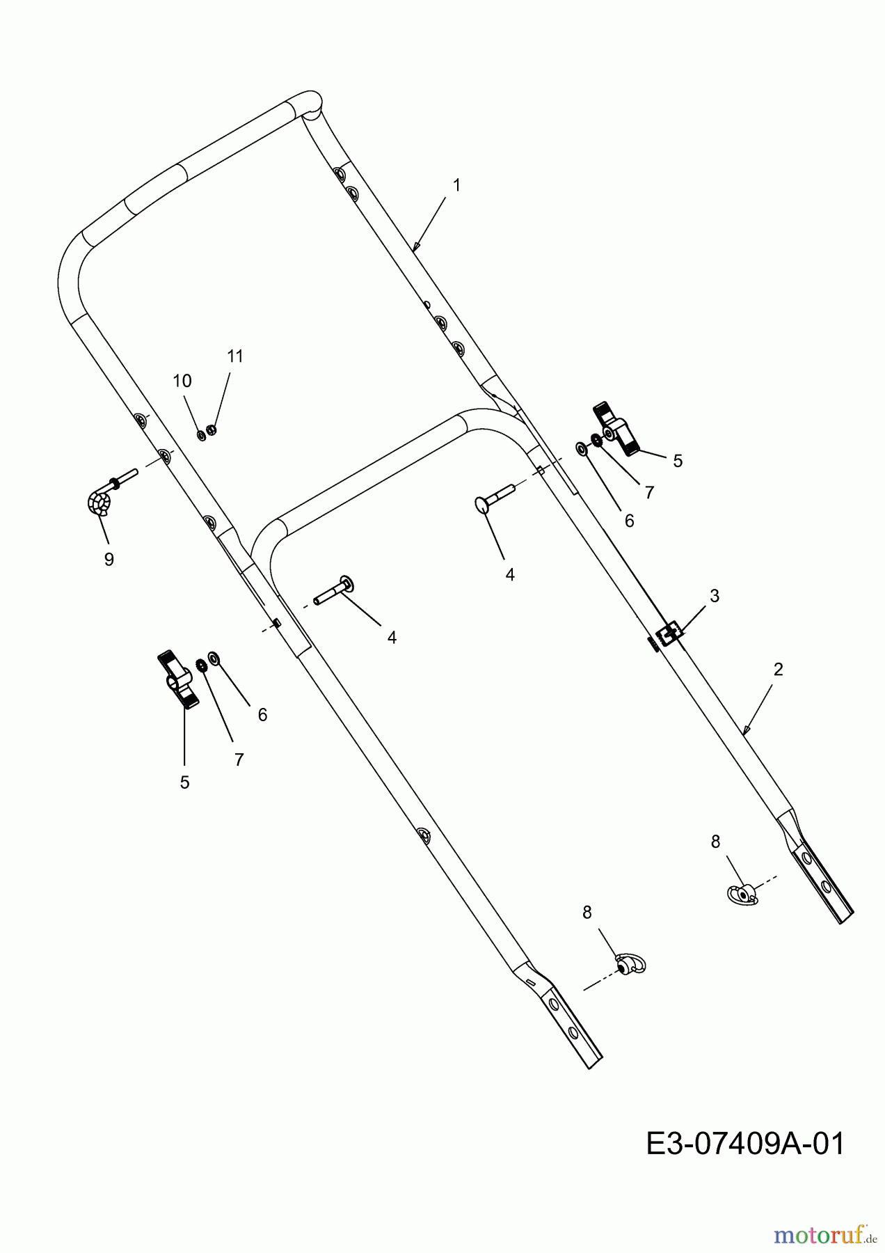 Wolf-Garten Motormäher Blue Power 48 HW 11A-129J650 (2012) Holm