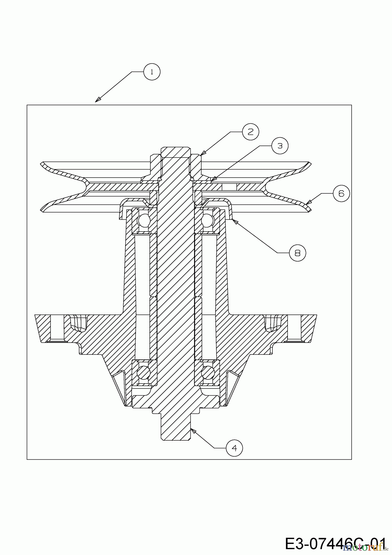  Wolf-Garten Rasentraktoren S 96.130 T 13HH76WF650  (2015) Messerspindel 618-04474B