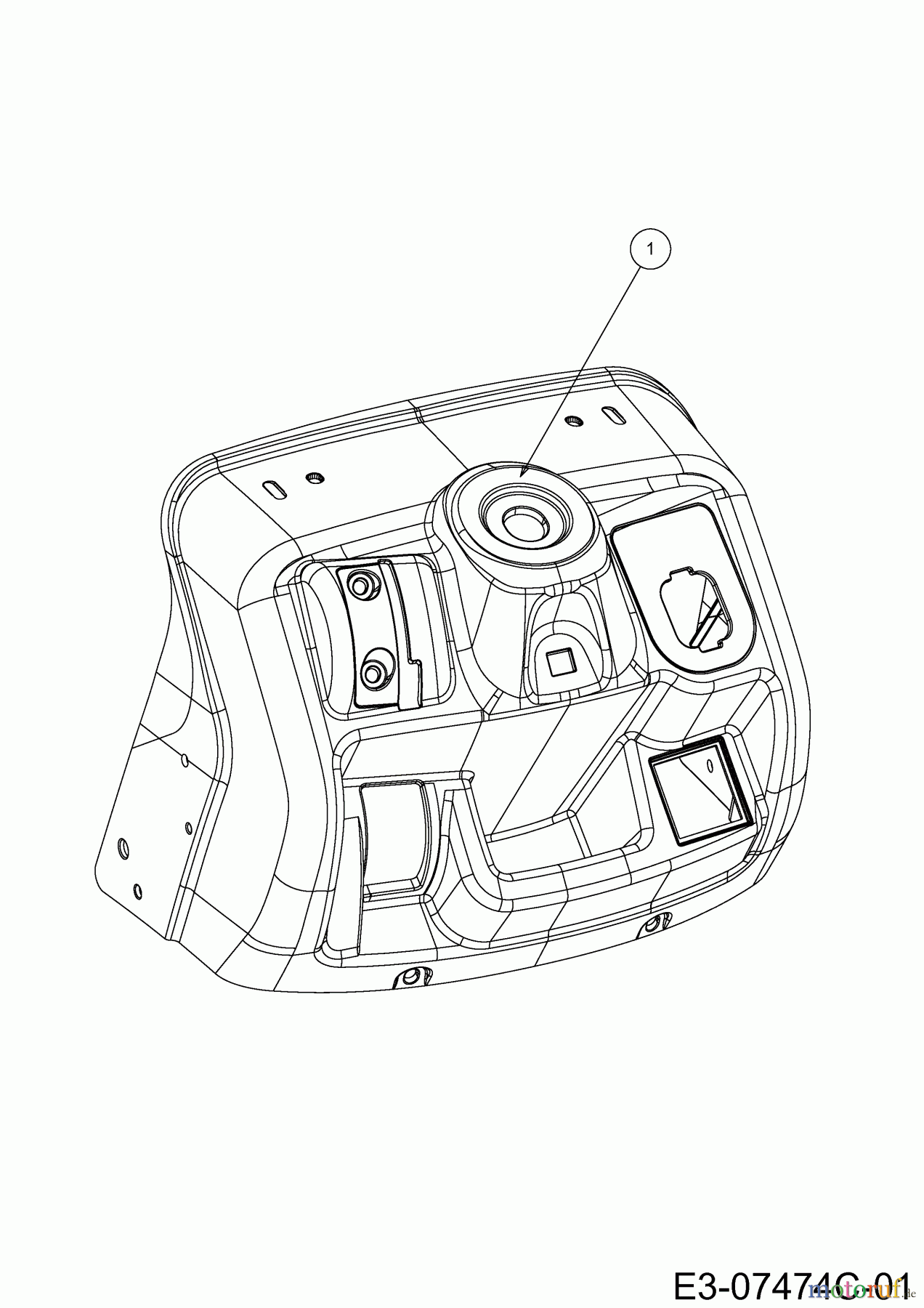 Wolf-Garten Rasentraktoren Blue Power 105.200 H 13HT71RN650 (2014) Armaturenbrett Oberteil