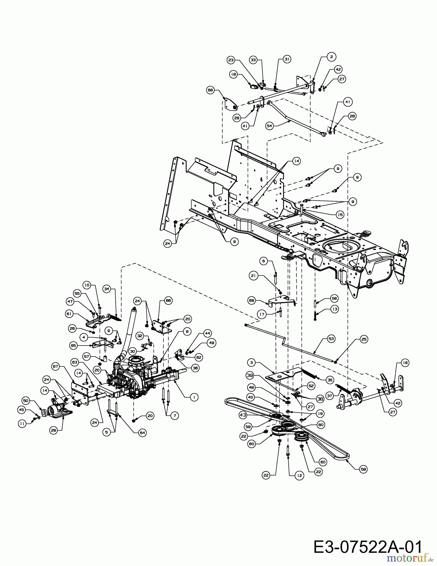  Wolf-Garten Rasentraktoren Expert 92.160 H 13AG91WE650  (2012) Fahrantrieb