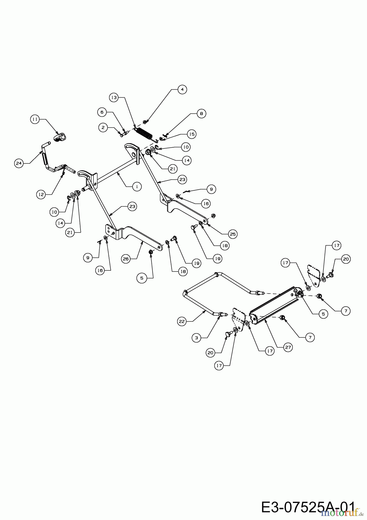  WOLF-Garten Expert Rasentraktoren Expert 92.160 H 13AG91WE650  (2012) Mähwerksaushebung