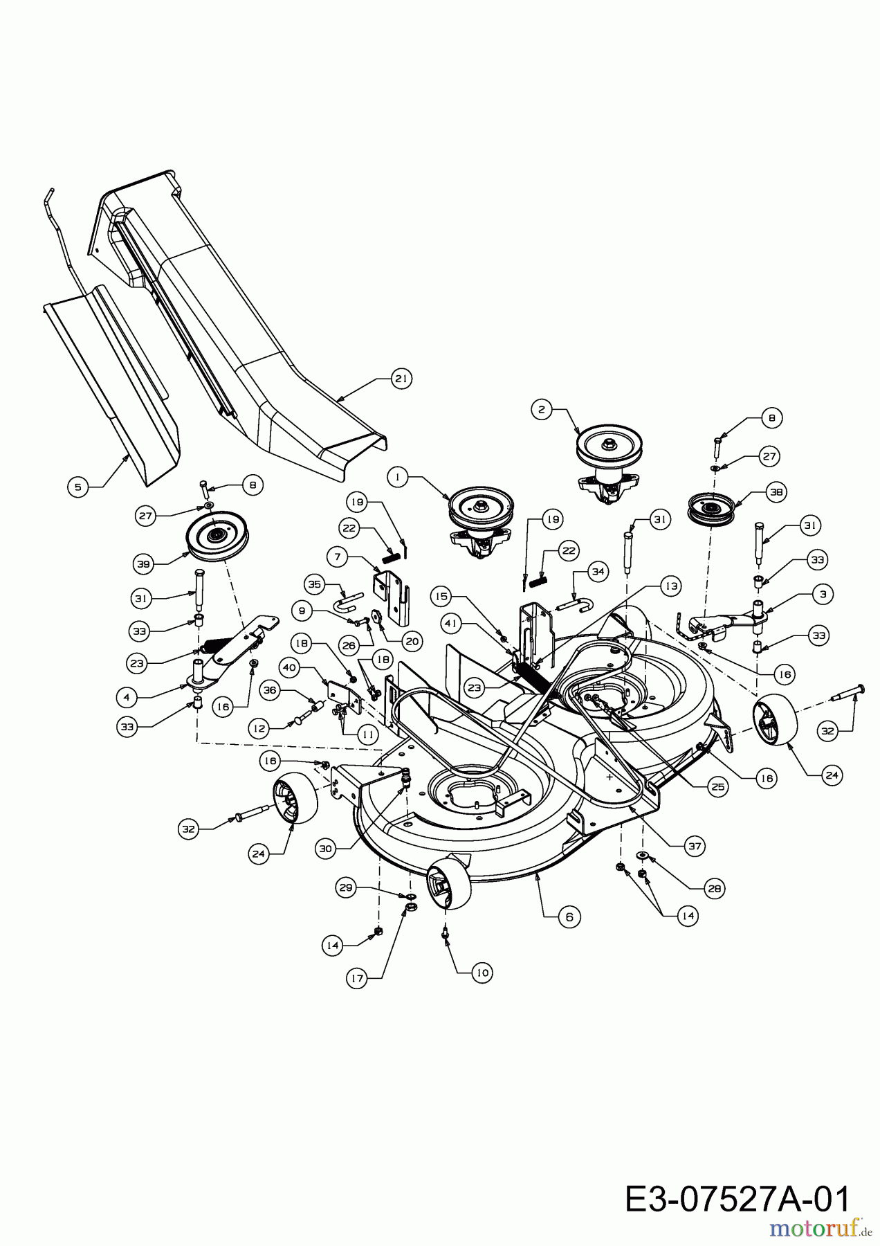  Wolf-Garten Rasentraktoren Expert 105.220 H 13AF91WN650  (2012) Mähwerk N (41