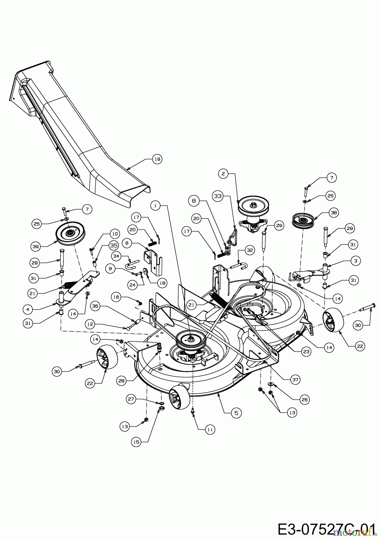  WOLF-Garten Expert Rasentraktoren Expert 105.220 H 13HF91WN650  (2014) Mähwerk N (41