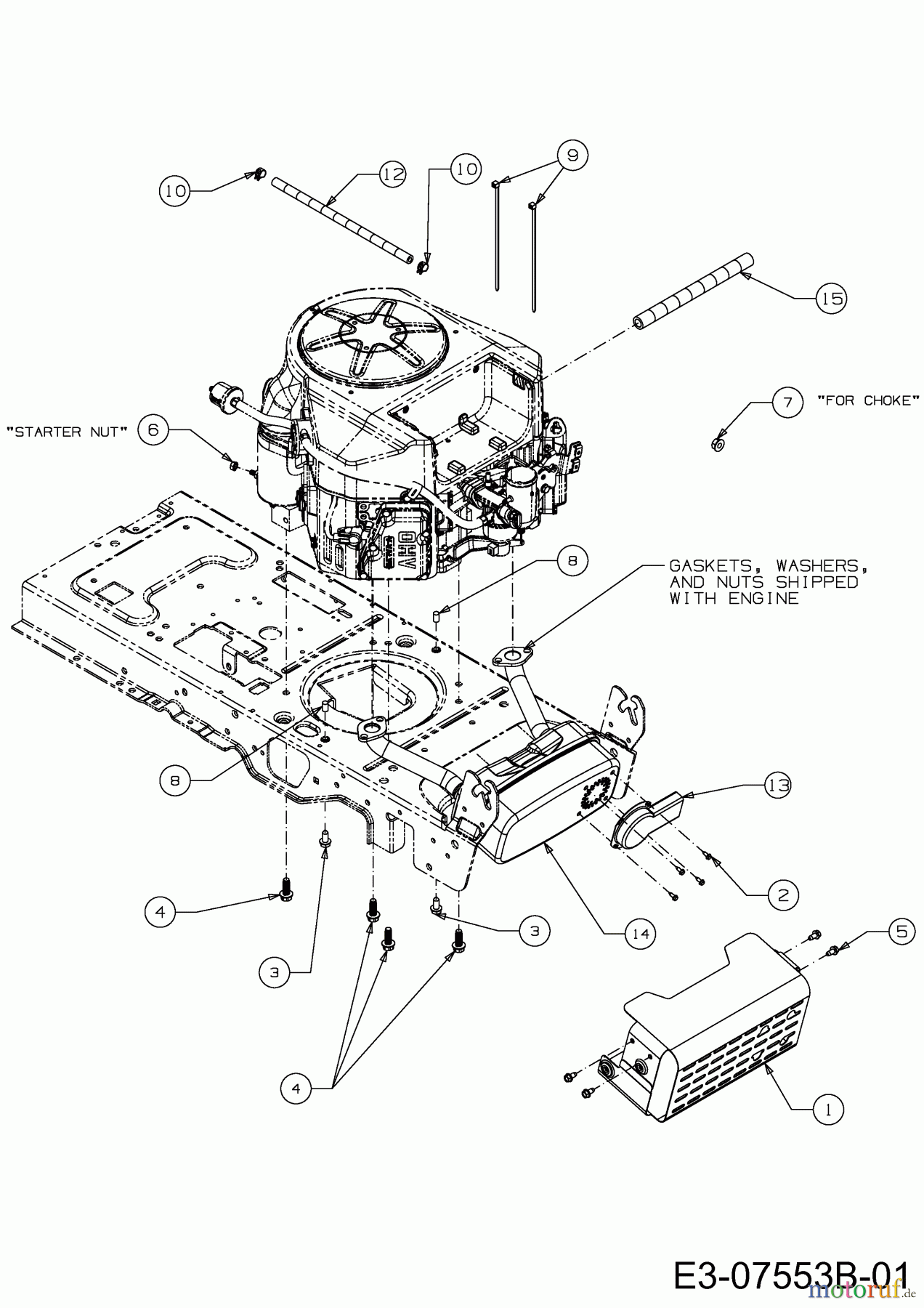  Wolf-Garten Rasentraktoren Expert 92.160 H 13BG91WE650  (2013) Motorzubehör