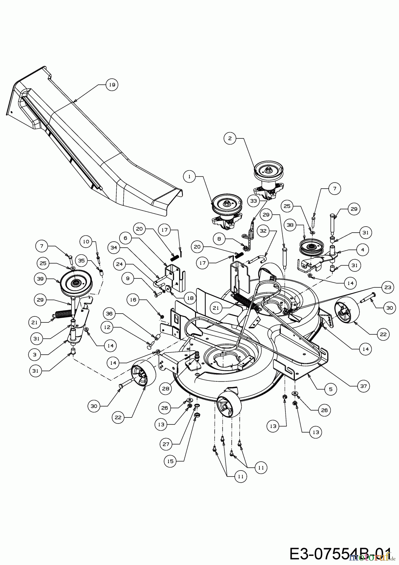  WOLF-Garten Expert Rasentraktoren Expert 92.155 A 13BD90WE650  (2013) Mähwerk E (36