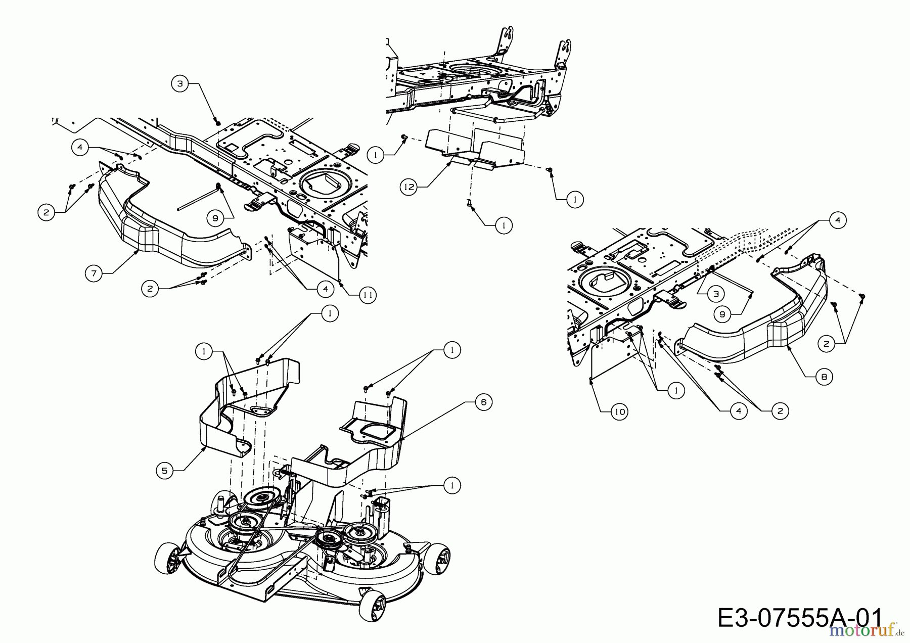  Wolf-Garten Rasentraktoren Expert 92.160 H 13AG91WE650  (2012) Keilriemenschutz Mähwerk E (36