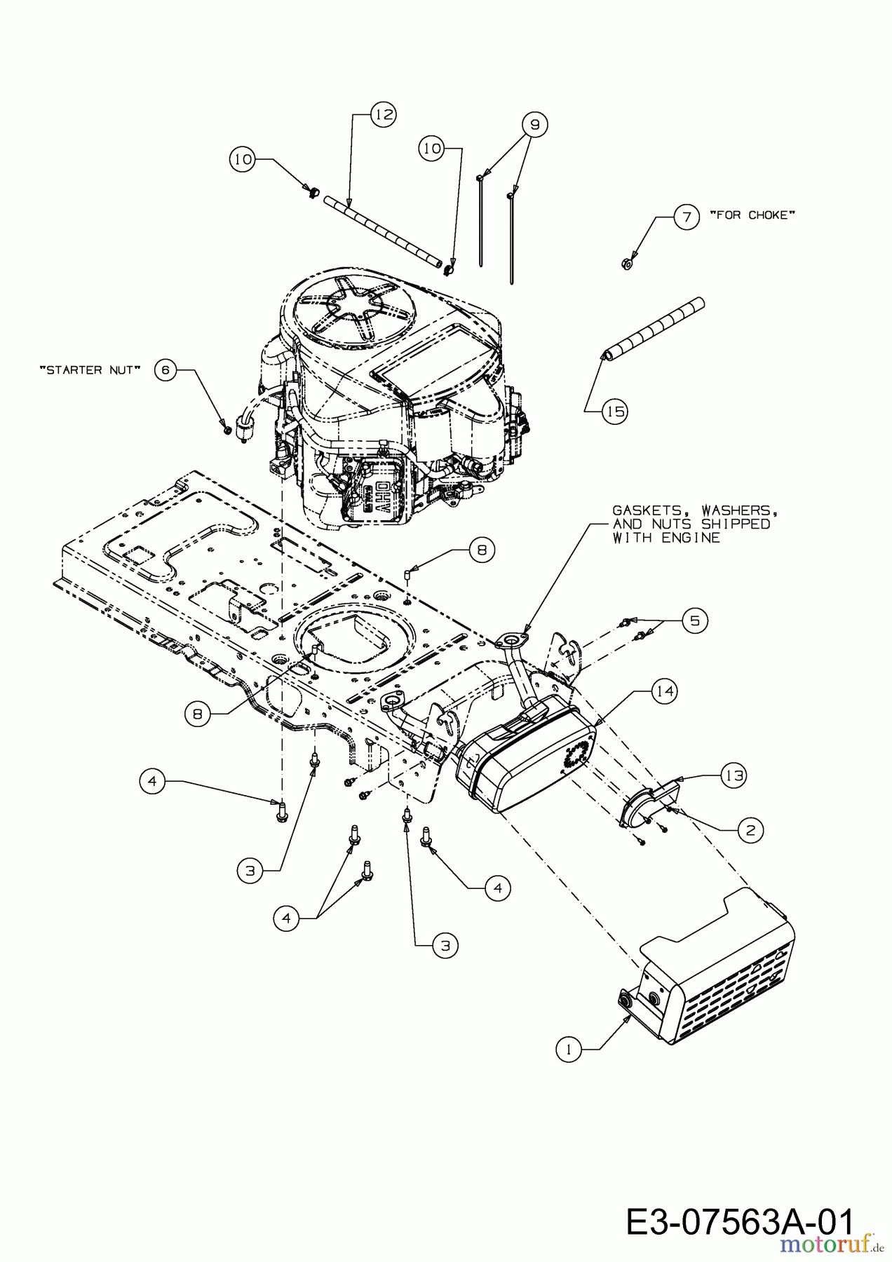  Wolf-Garten Rasentraktoren Expert 92.220 H 13AF91WI650  (2012) Motorzubehör