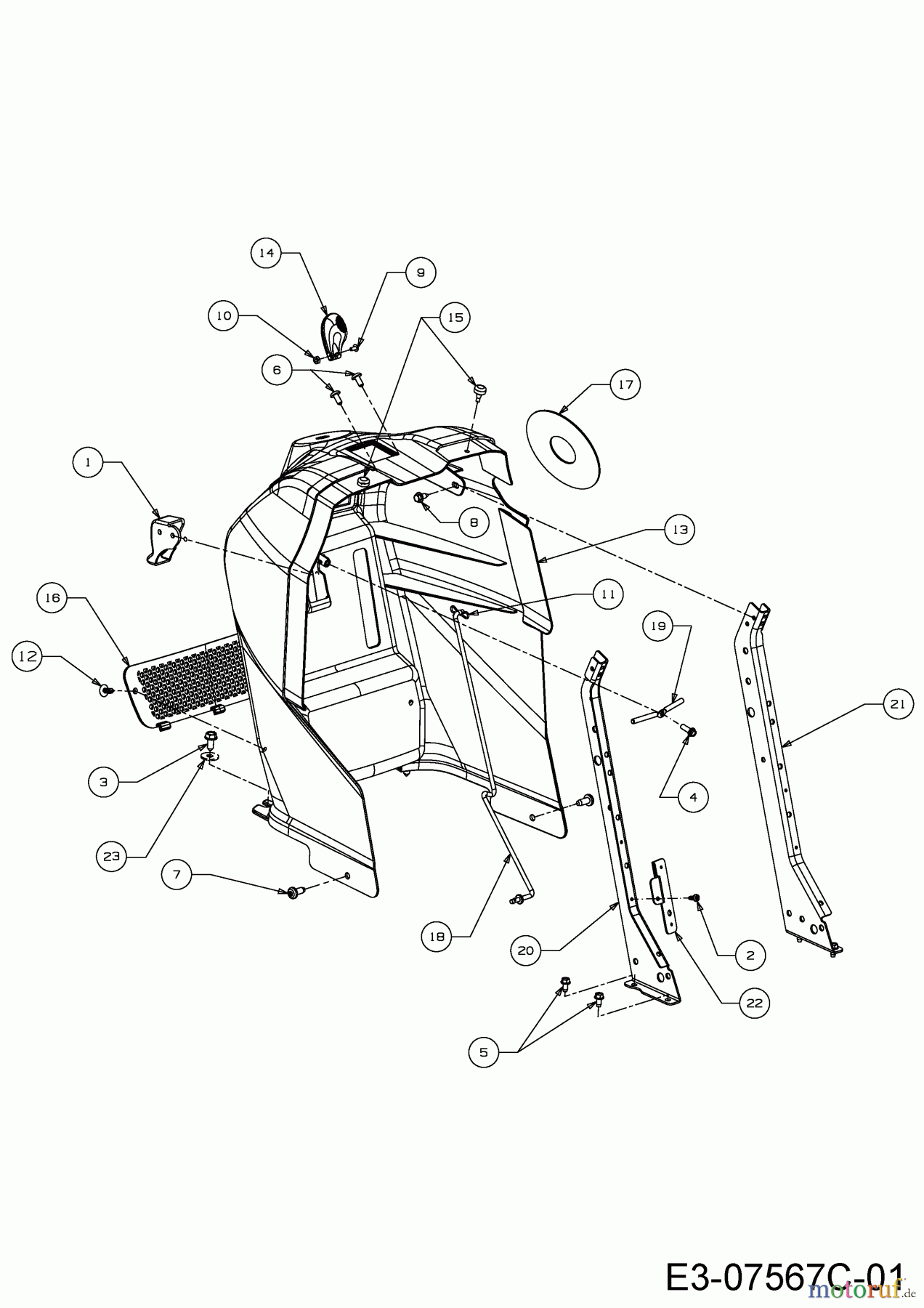  WOLF-Garten Expert Rasentraktoren Expert 122.240 H 13AI91WJ650  (2014) Armaturenbrett