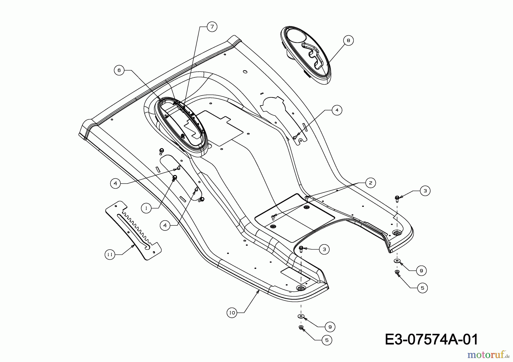  Wolf-Garten Rasentraktoren Expert 92.155 A 13AD90WE650  (2012) Sitzwanne