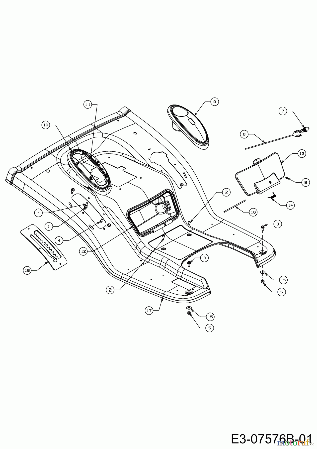  WOLF-Garten Expert Rasentraktoren Expert 122.240 H 13AI91WJ650  (2014) Sitzwanne