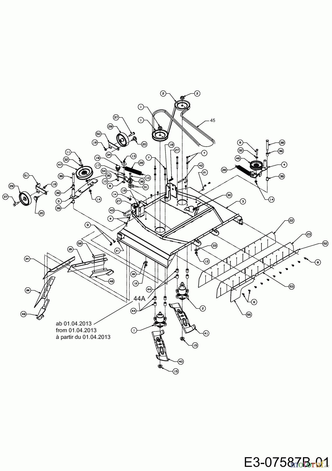  WOLF-Garten Expert Rasentraktoren Expert 92.220 H 13AF91WI650  (2013) Mähwerk I (36