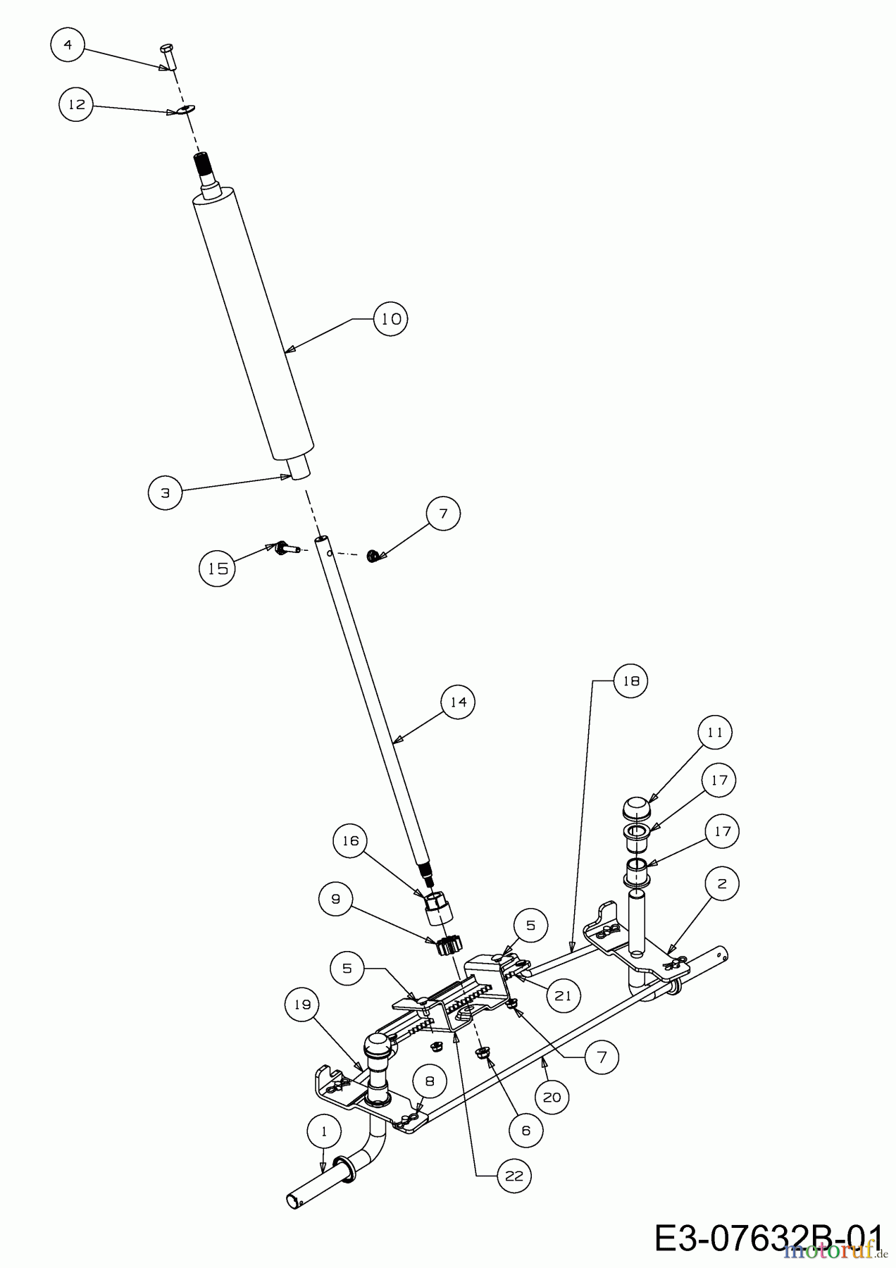 Wolf-Garten Rasentraktoren Scooter Mini / RDE 60 M 13A326EC650F (2013) Lenkung