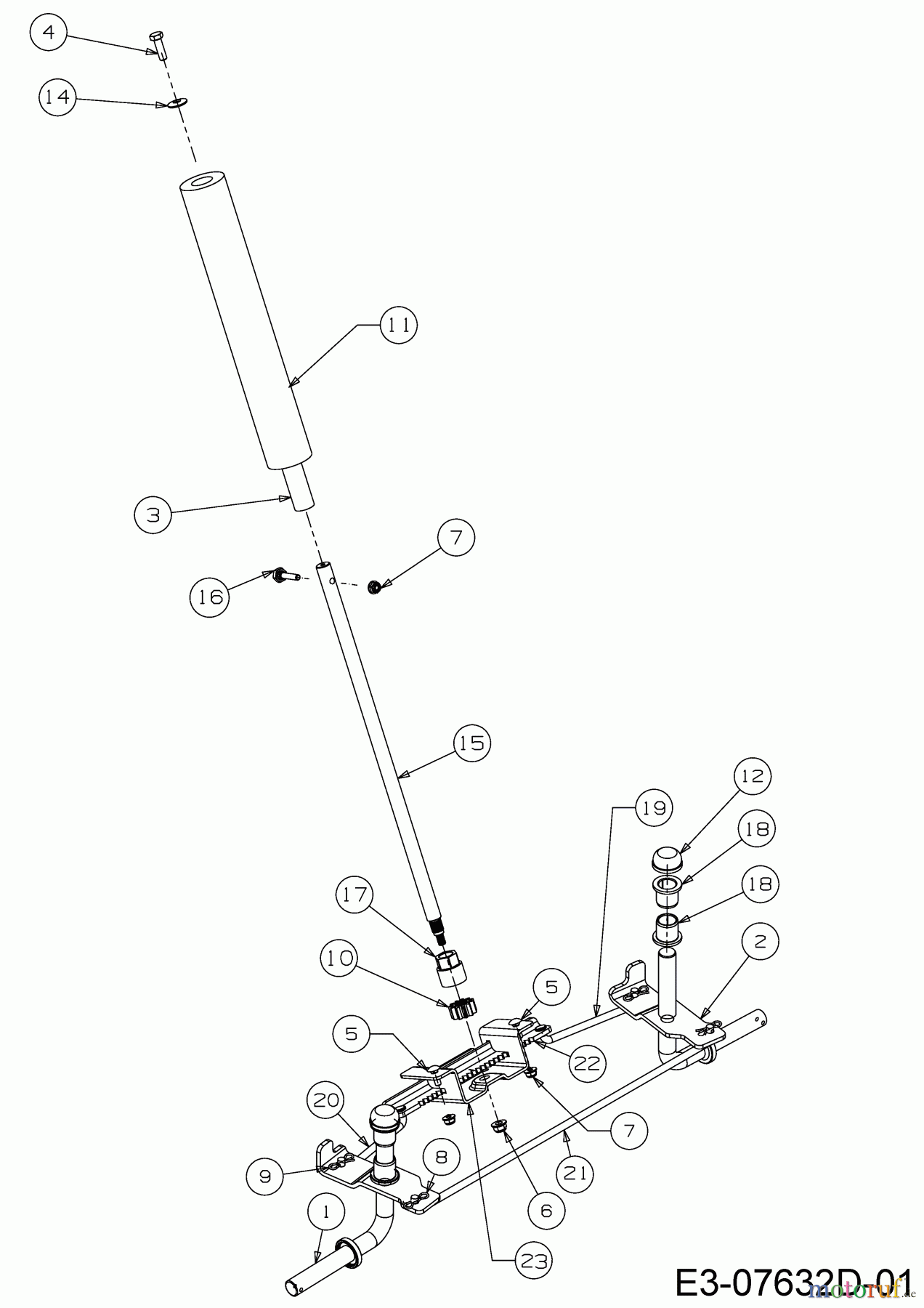  Wolf-Garten Rasentraktoren Scooter Mini / RDE 60 M 13A326SC650F  (2017) Lenkung