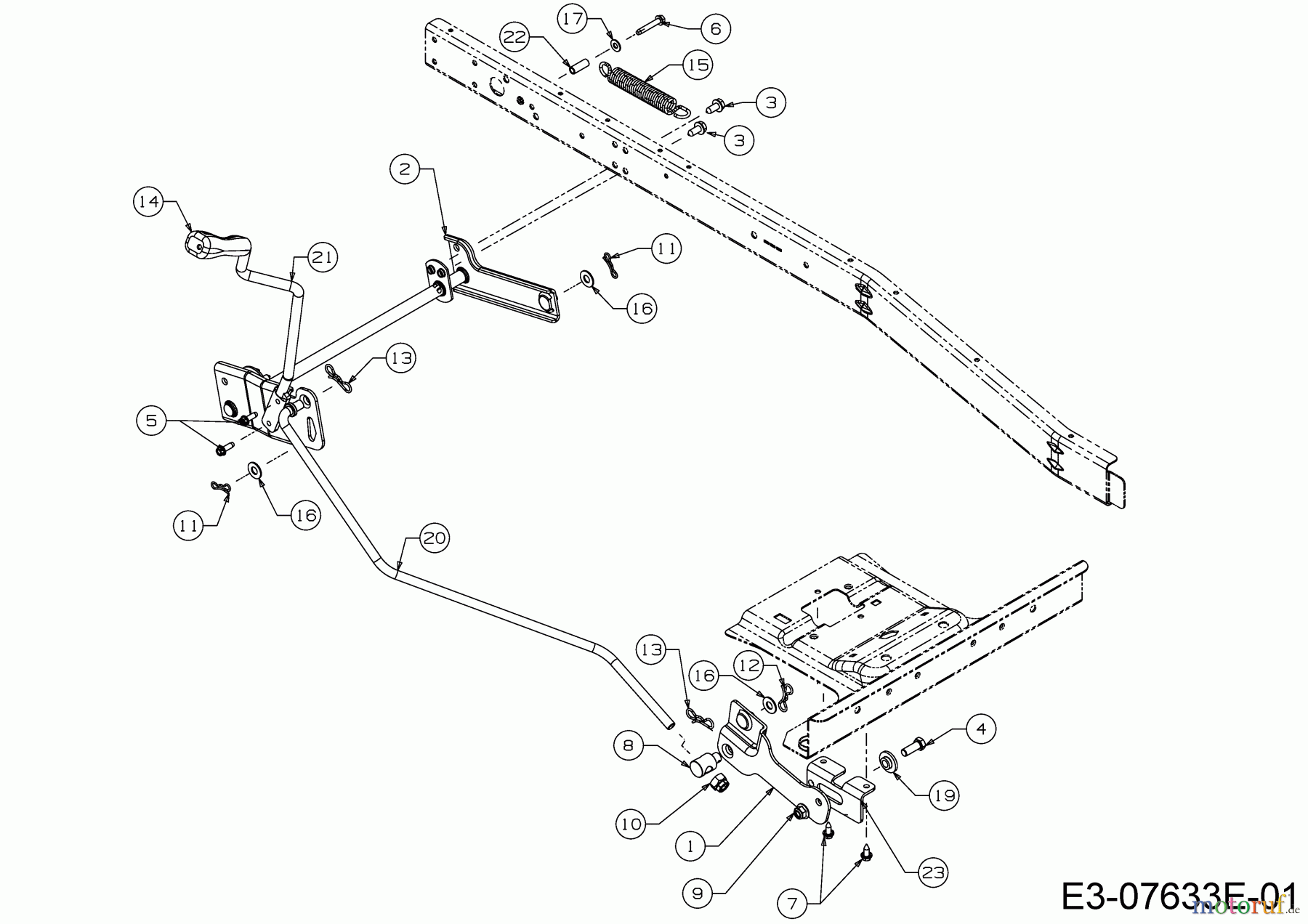  Wolf-Garten Rasentraktoren Scooter Hydro 13A221SD650  (2017) Mähwerksaushebung
