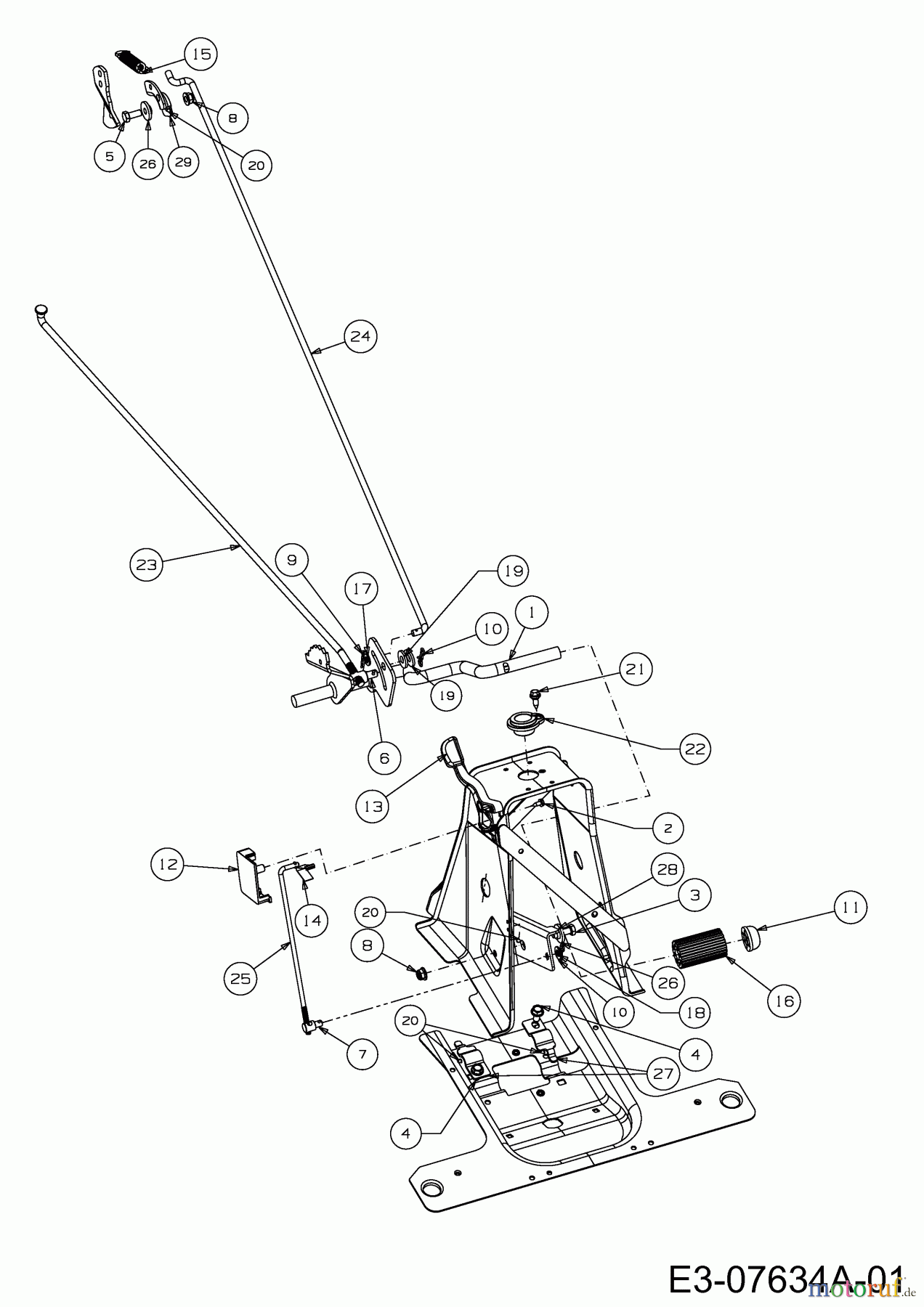  WOLF-Garten Expert Rasentraktoren Scooter Pro 13A226ED650  (2012) Pedale