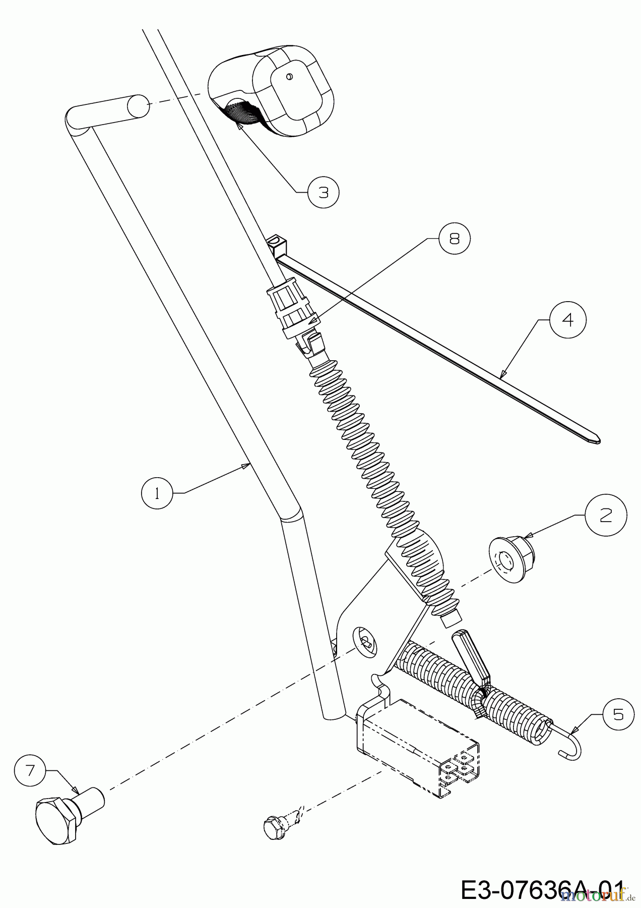 Wolf-Garten Rasentraktoren Scooter Pro 13A226ED650 (2012) Mähwerkseinschaltung