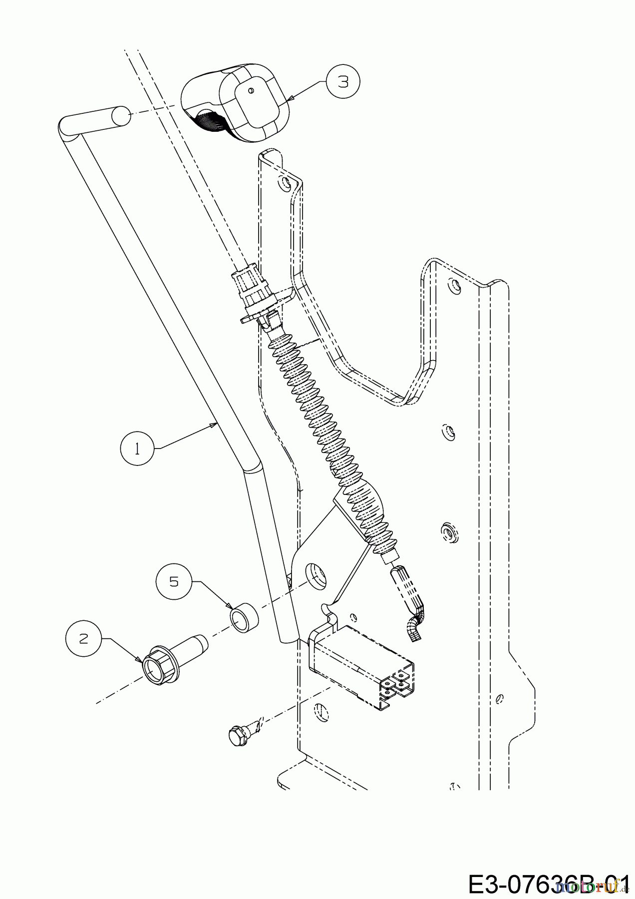  Wolf-Garten Rasentraktoren Scooter Mini / RDE 60 M 13A326SC650M  (2017) Mähwerkseinschaltung