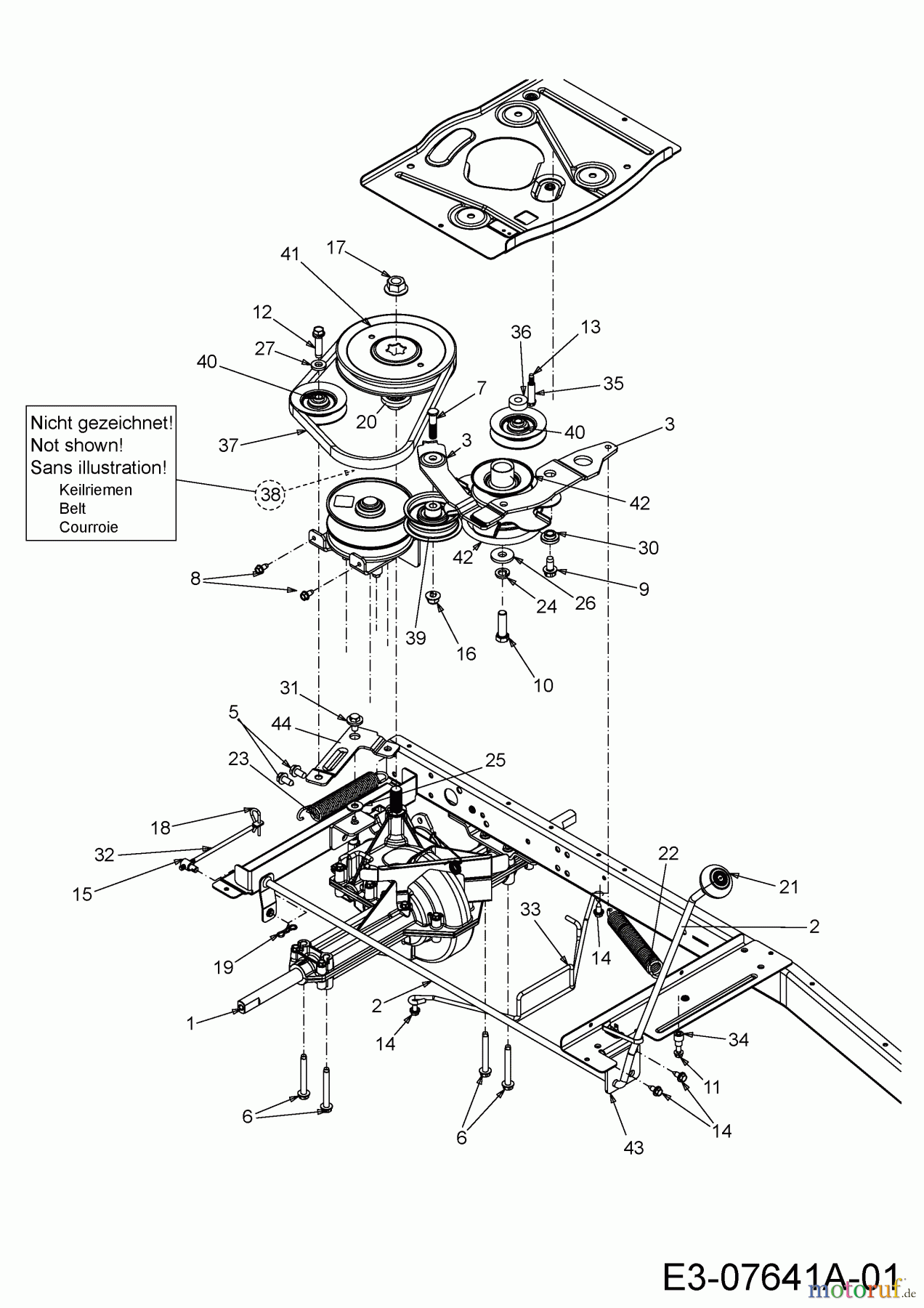  Wolf-Garten Rasentraktoren Scooter Pro 13A226ED650  (2012) Fahrantrieb