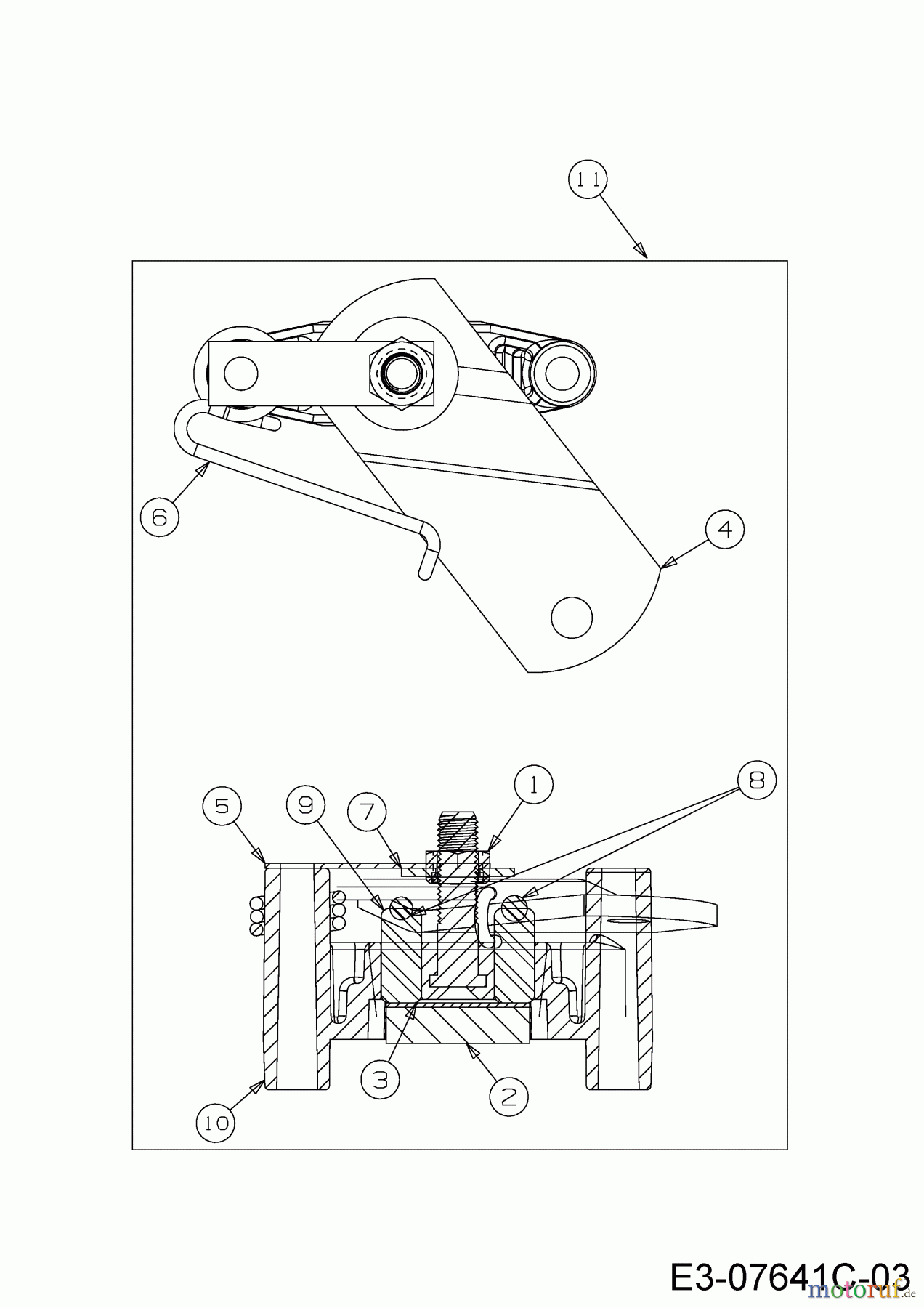  Wolf-Garten Rasentraktoren Scooter Mini 13A326SC650  (2015) Bremse