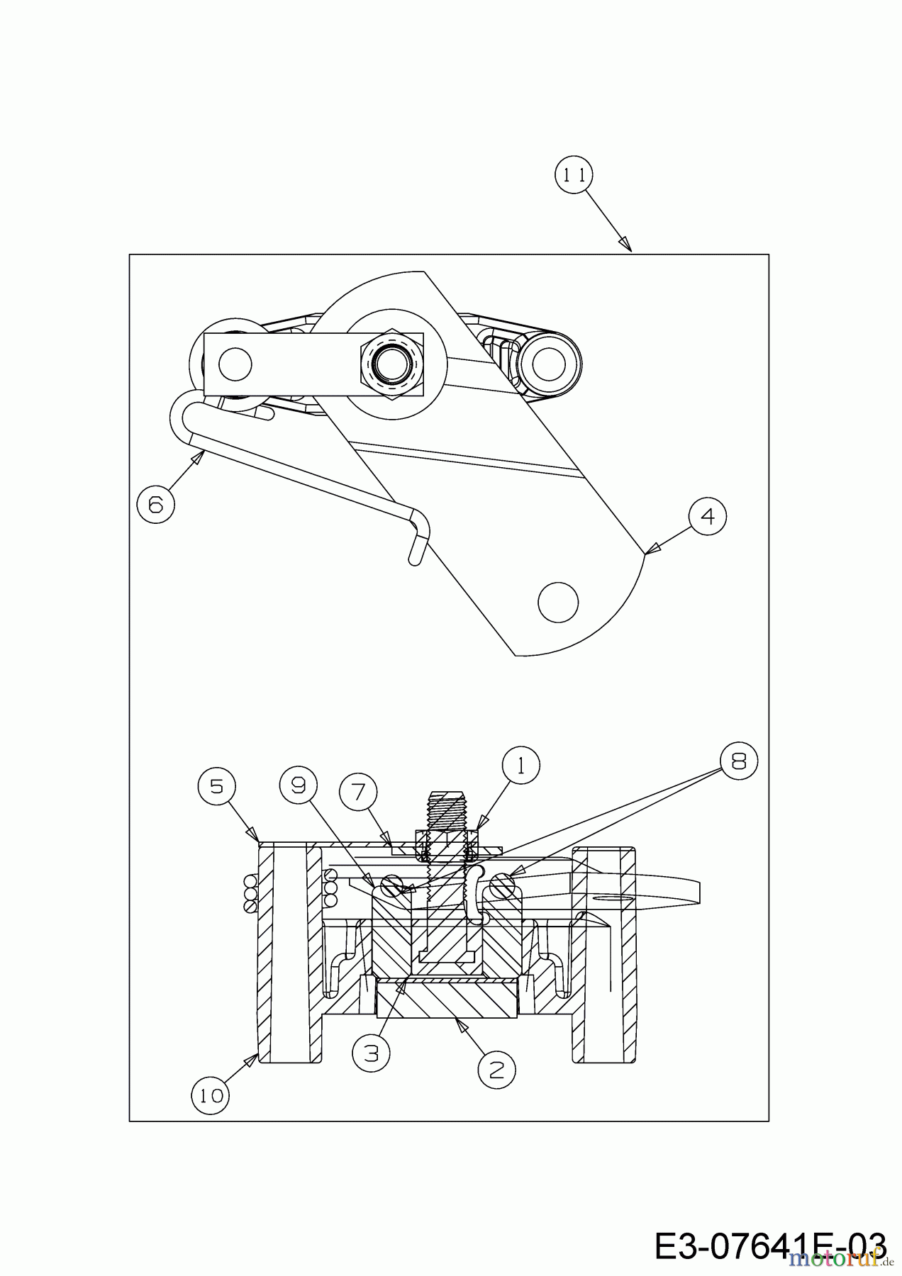 Wolf-Garten Rasentraktoren Scooter Mini / RDE 60 M 13A326SC650M  (2017) Bremse