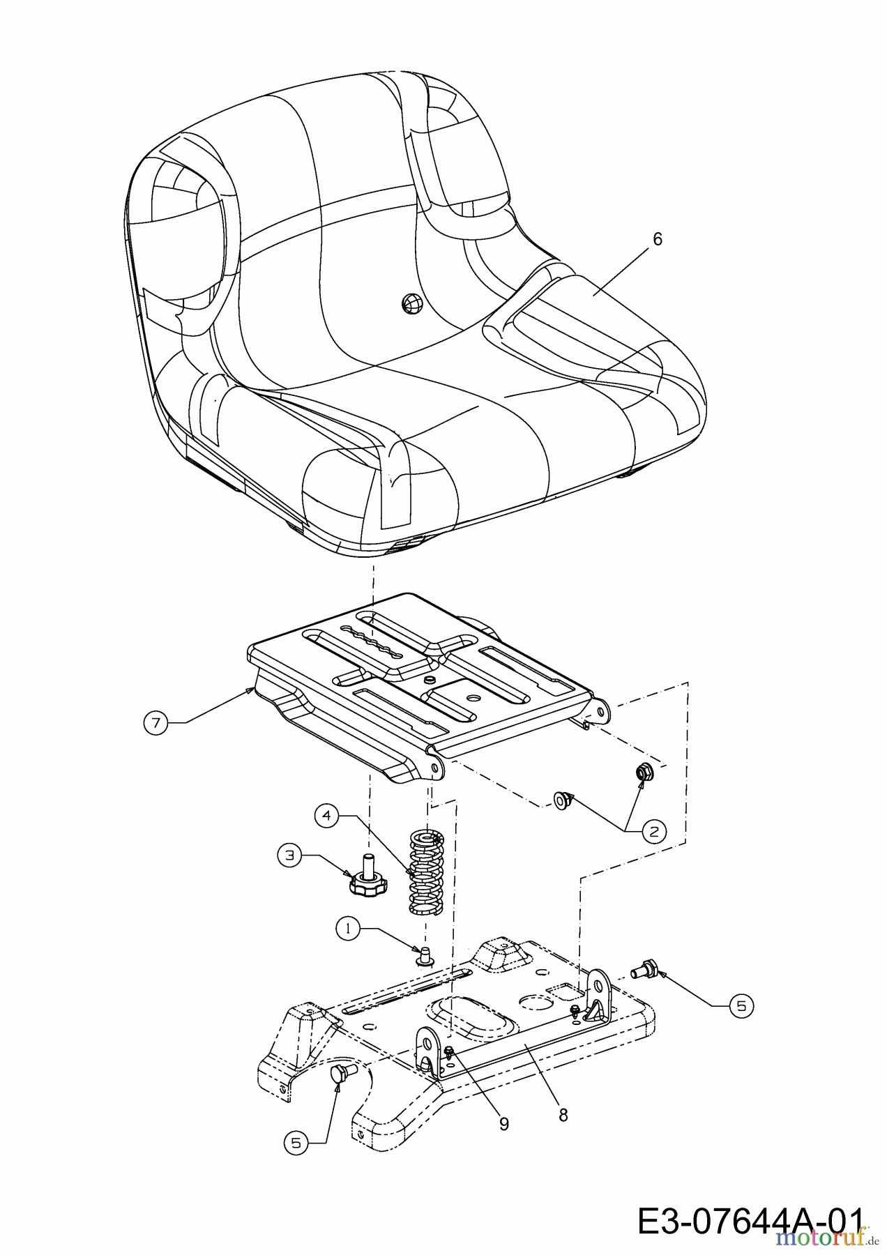  WOLF-Garten Expert Rasentraktoren Scooter Pro 13A226ED650  (2012) Sitz, Sitzträger