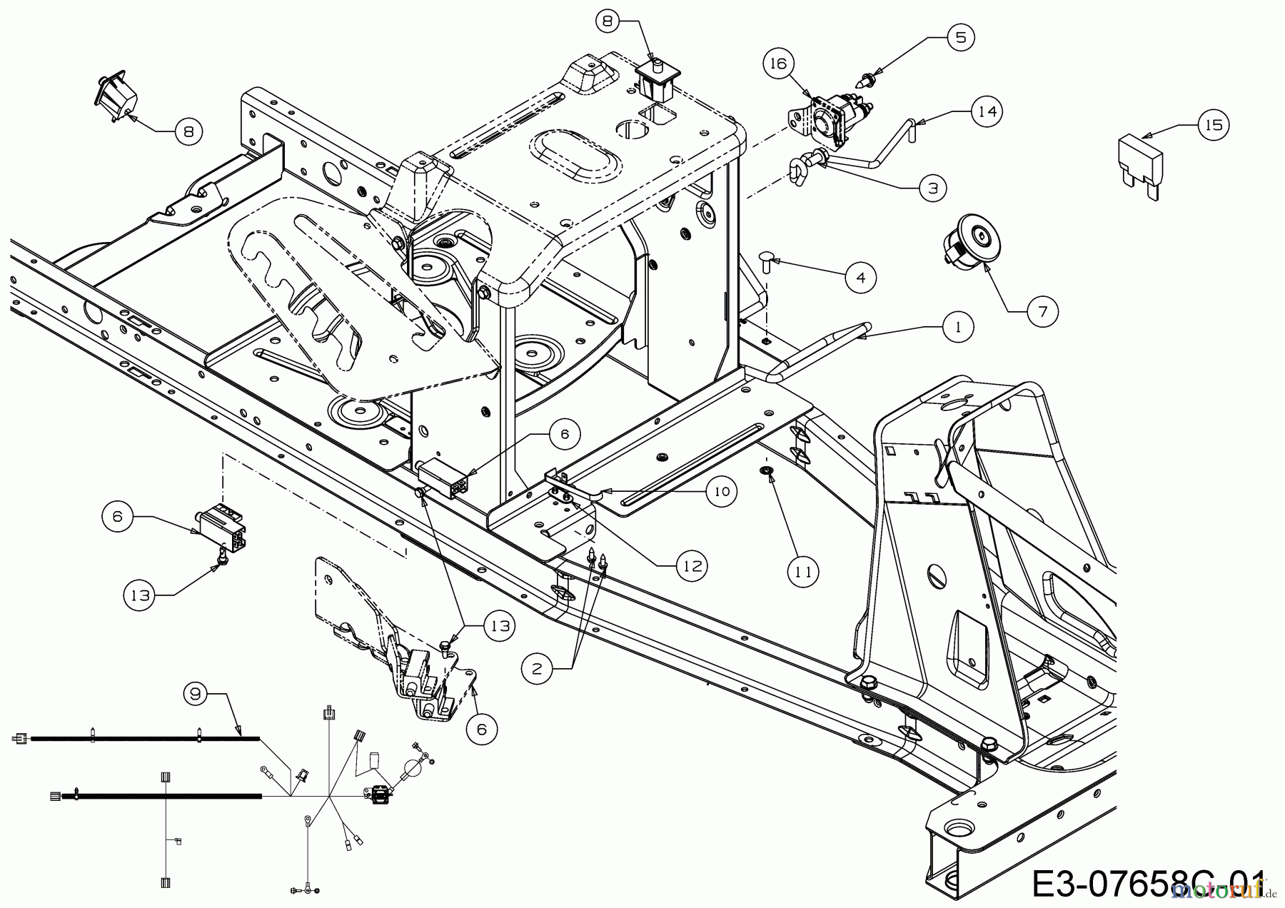  WOLF-Garten Expert Rasentraktoren Scooter Pro 13B226HD650  (2015) Elektroteile