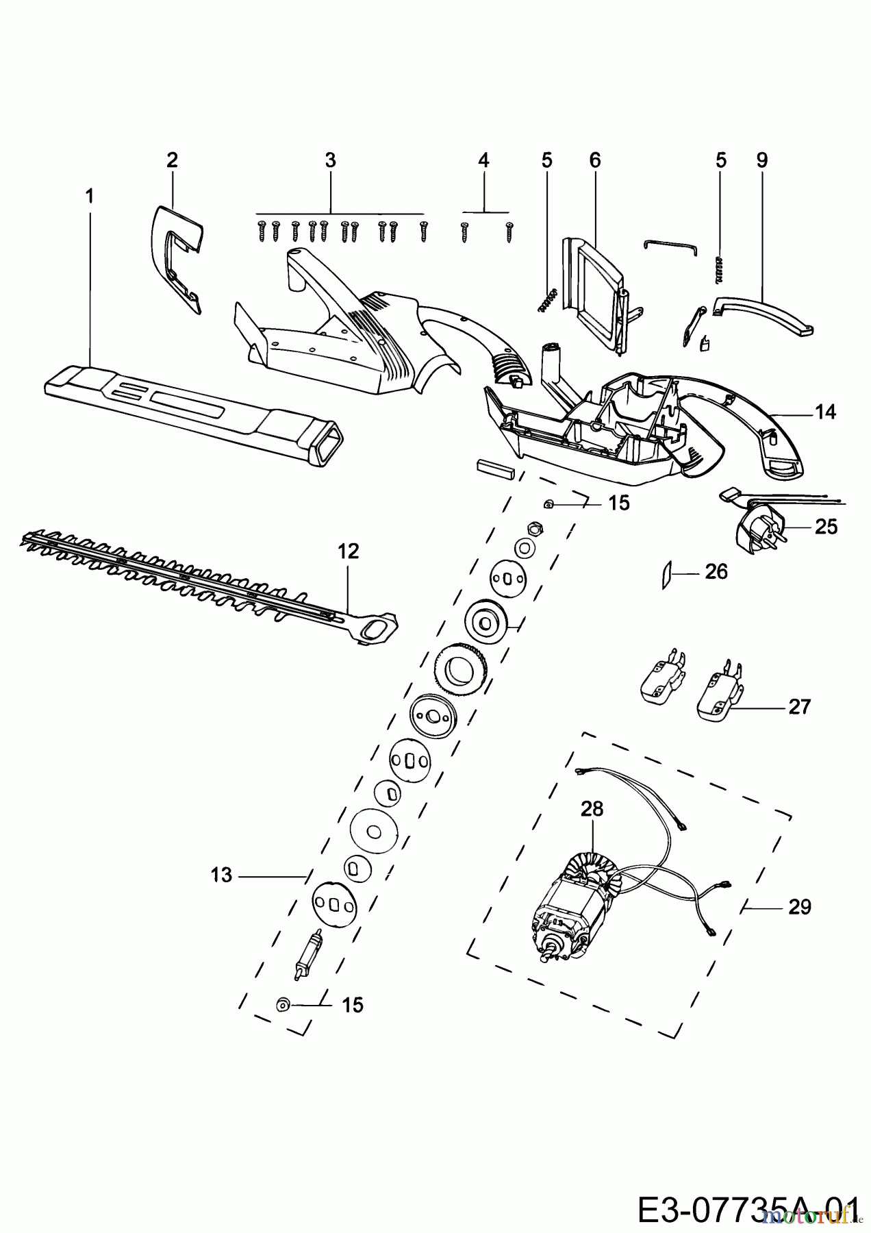  Wolf-Garten Heckenscheren HS 40 E 7493000  (2012) Grundgerät