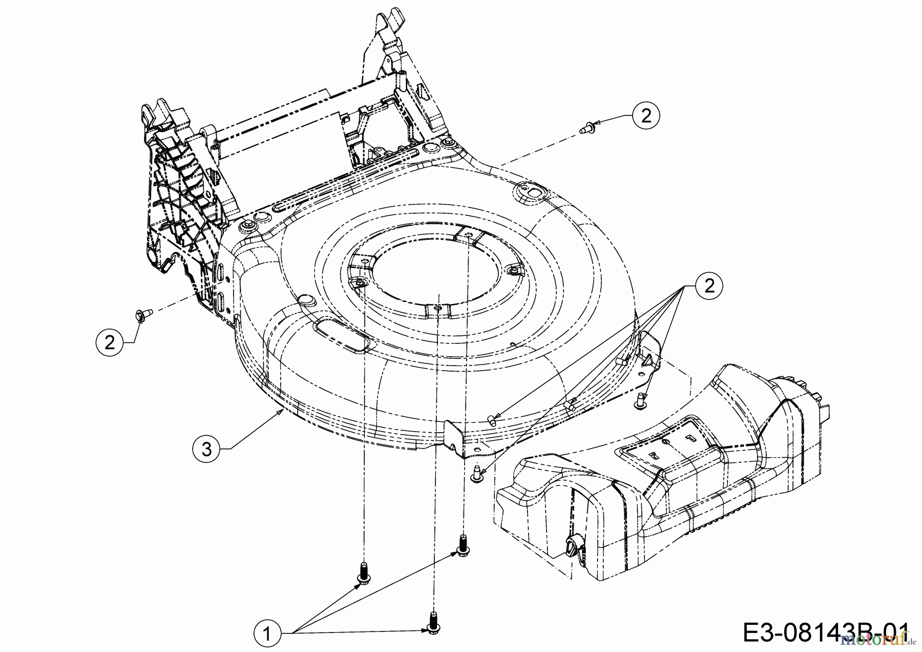  Wolf-Garten Motormäher mit Antrieb S 4600 A 12A-TO5N650  (2016) Mähwerksgehäuse