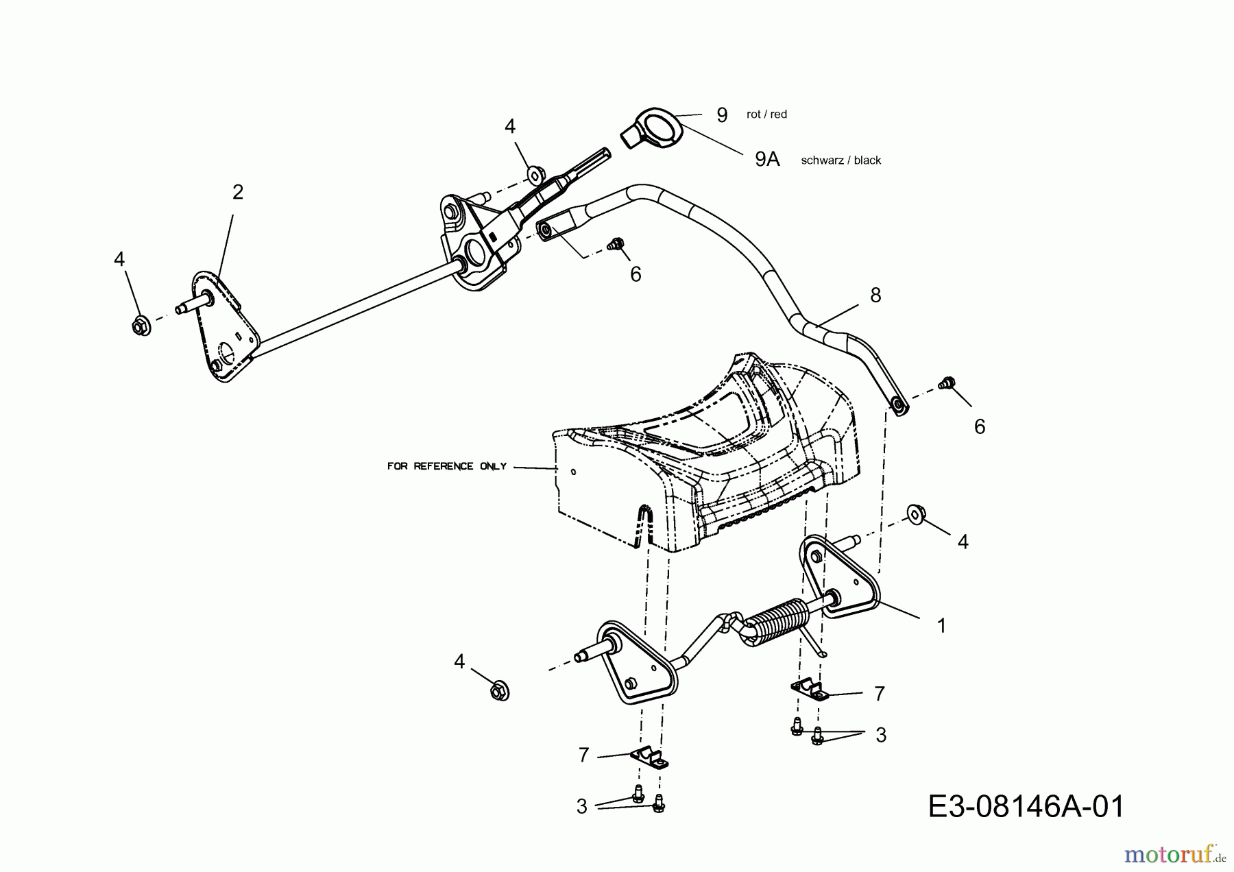  WOLF-Garten Expert Motormäher Expert 460 11A-TUKC650  (2014) Höhenverstellung